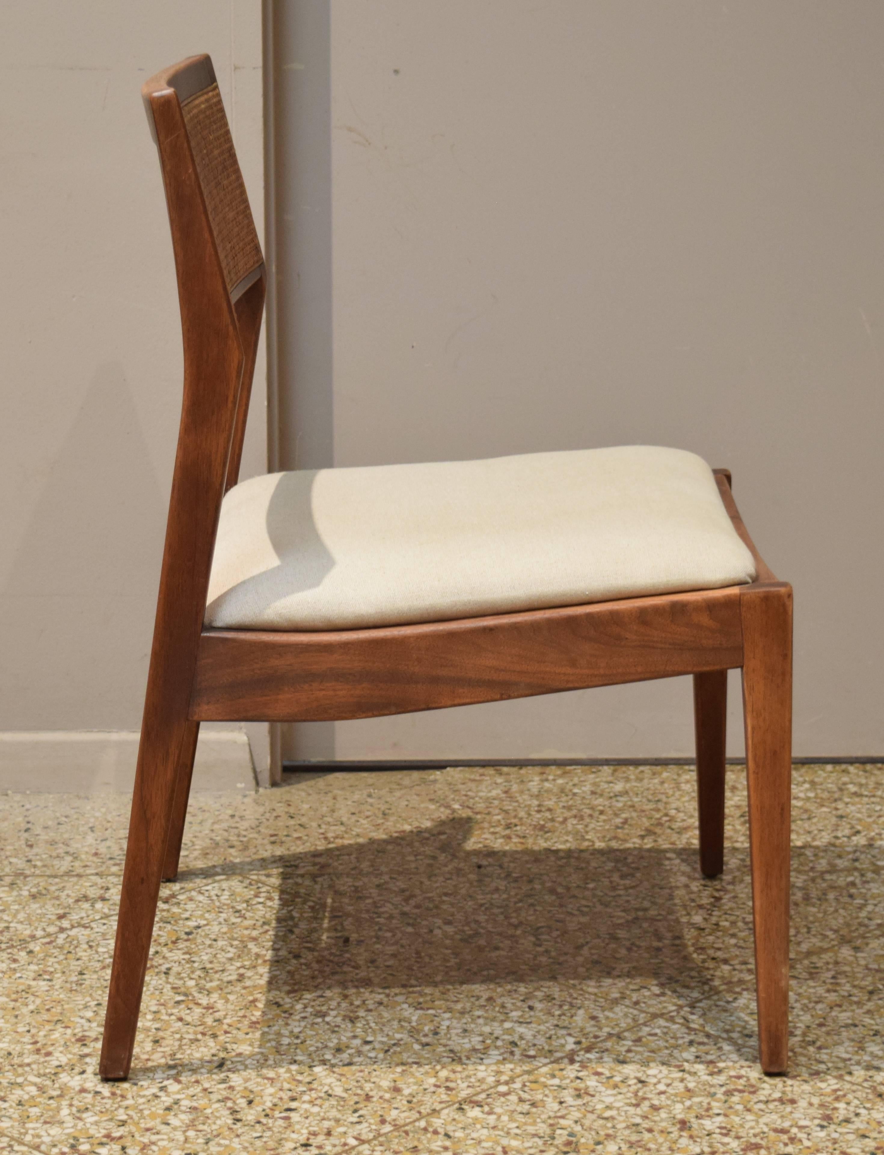 Store closing-- last day is 7/31. Offers welcome! Sculpted walnut side chair with caned backrest by Jens Risom.