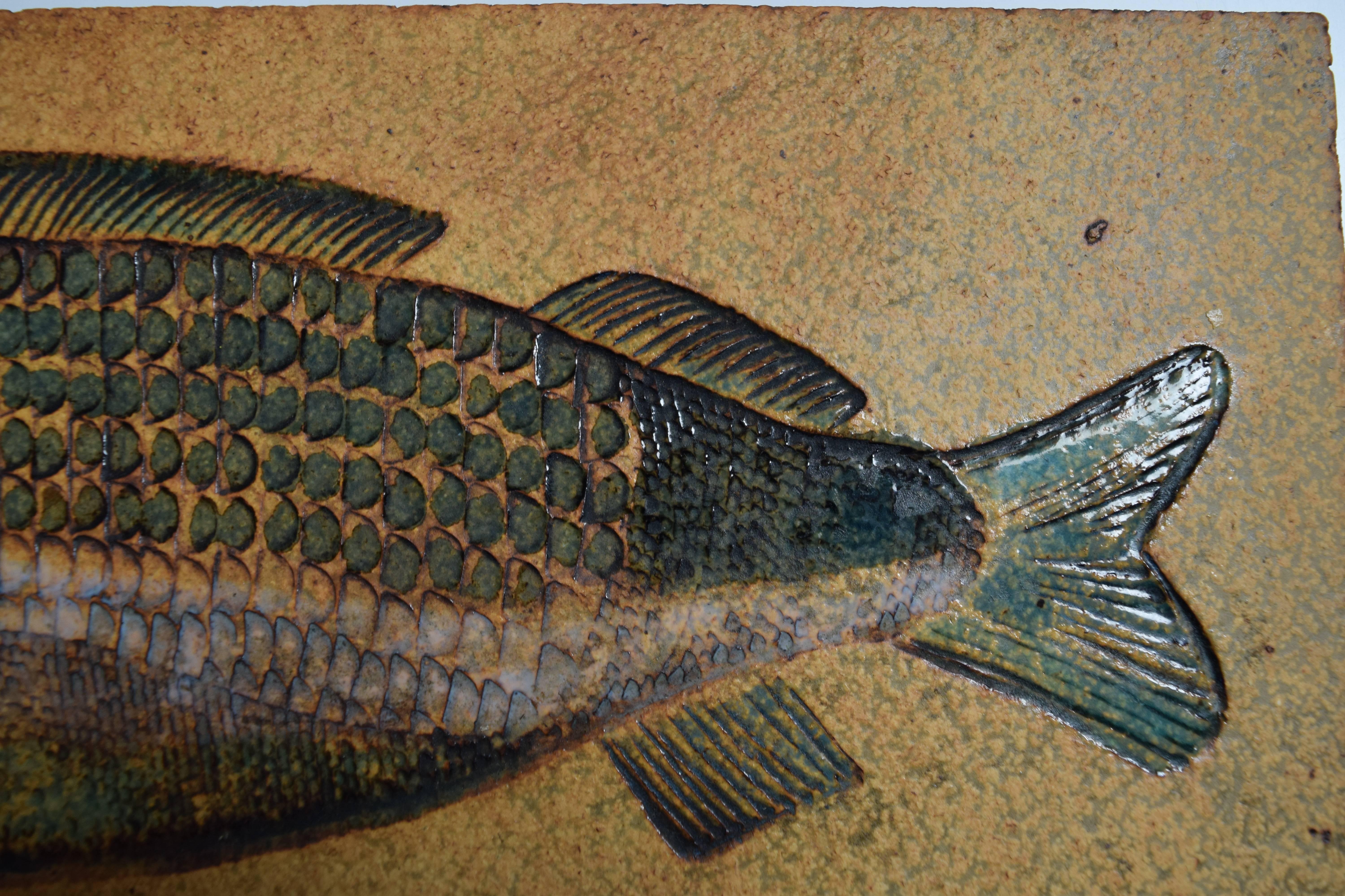 French Roger Capron Fish Tile