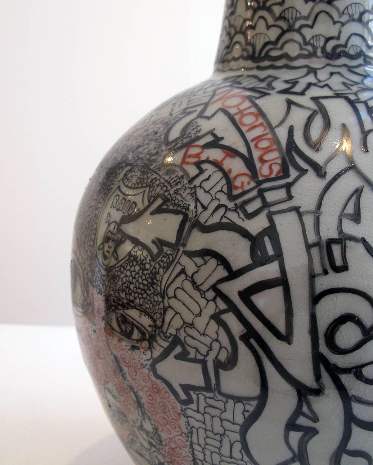 Notorious BIG Vase by Roberto Lugo In Excellent Condition In Philadelphia, PA
