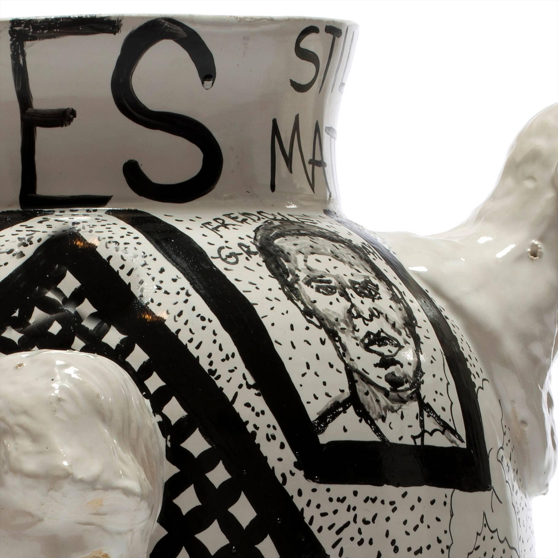 Contemporary A Century of Black Lives Mattering Porcelain Century Vase