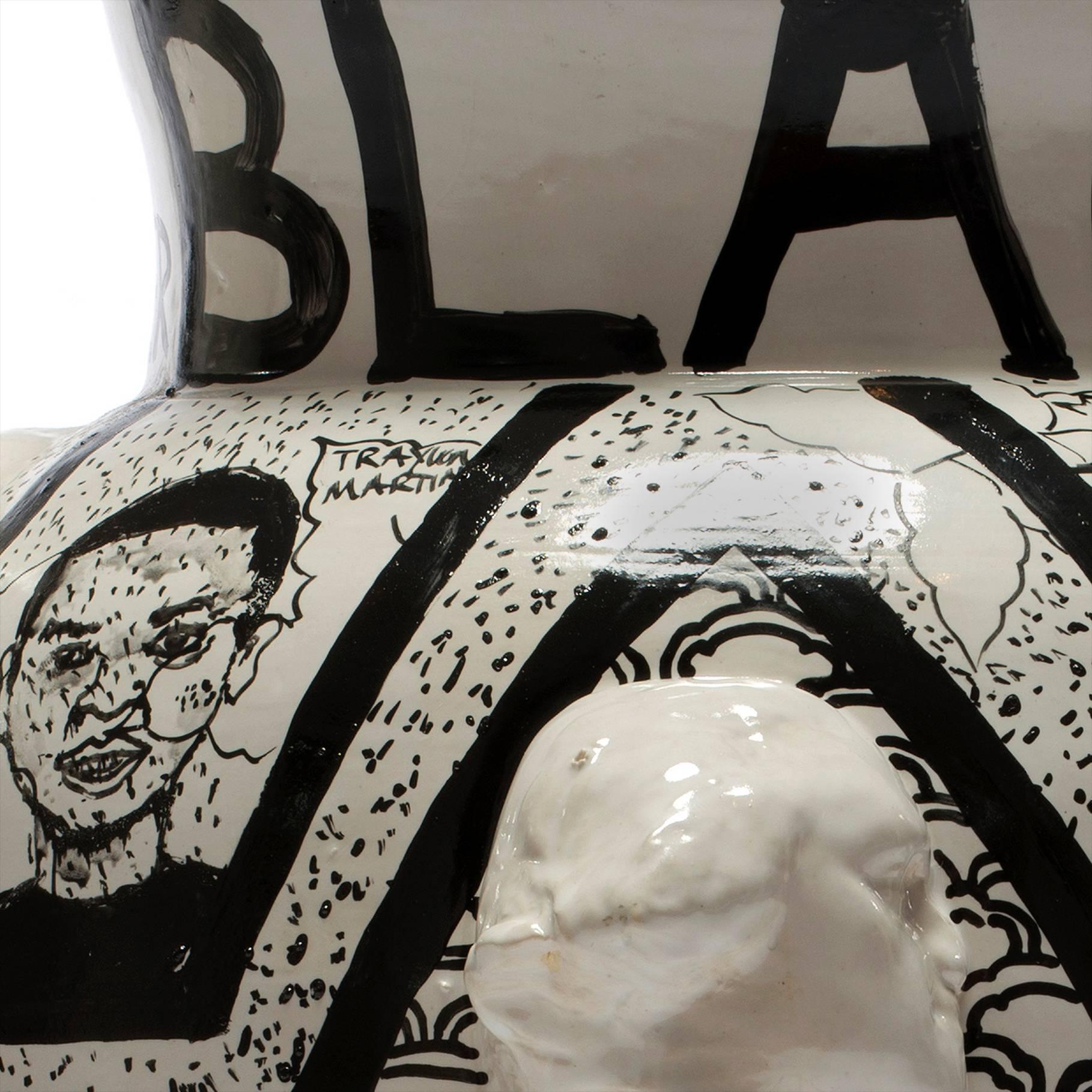 American Contemporary A Century of Black Lives Mattering Porcelain Century Vase