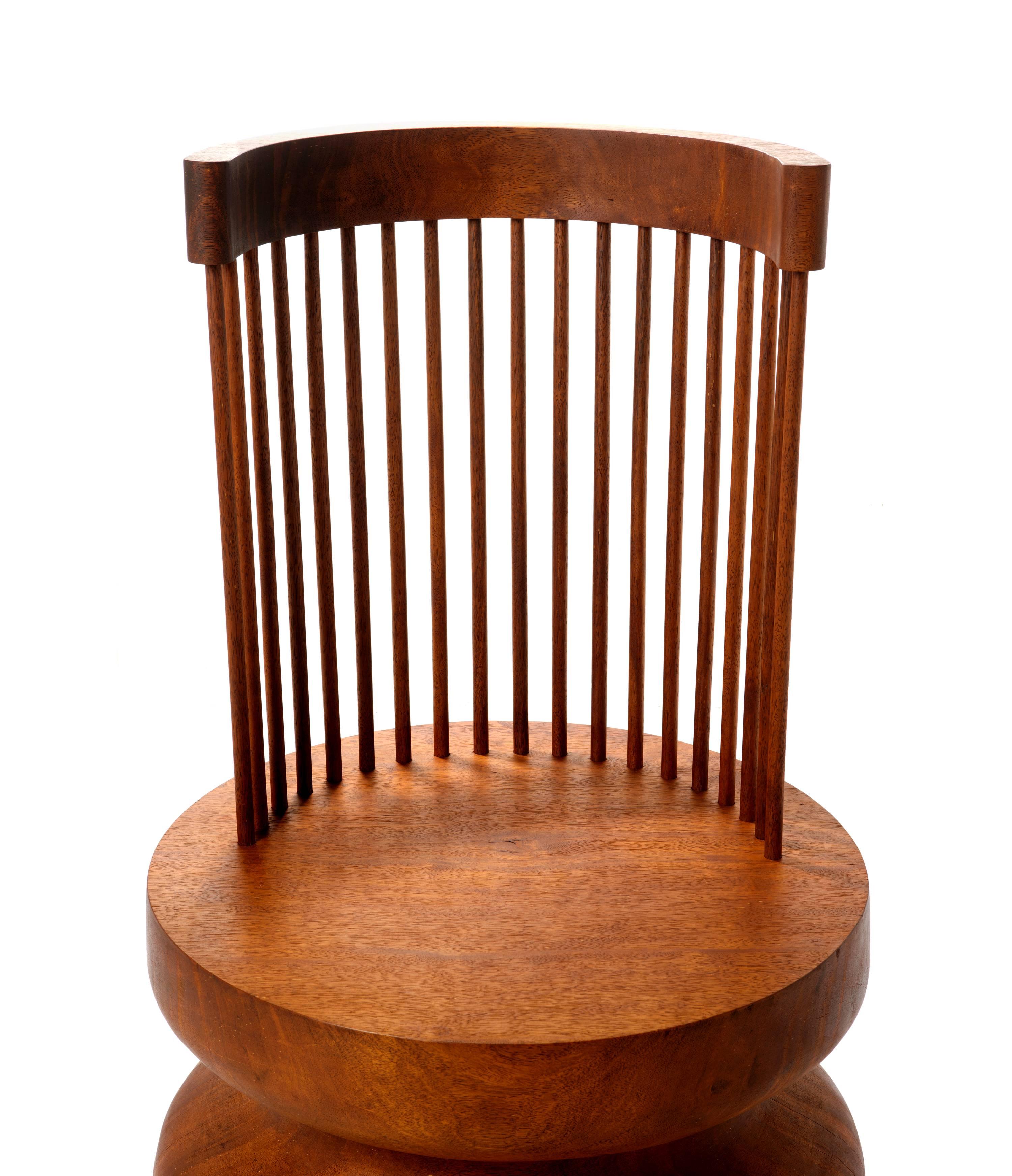 Korean Contemporary Mass Chair #1 in Solid Kwila Wood Chair