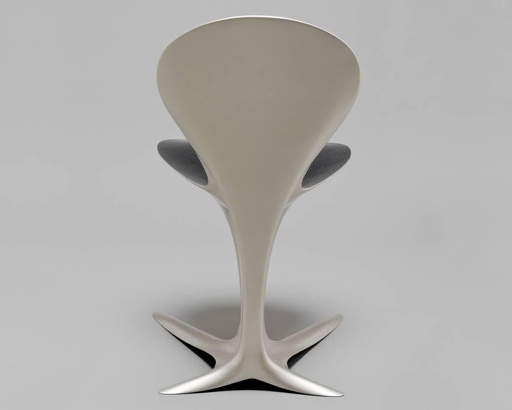 Space Age Flower Chair in Glass and Carbon Fiber by Philipp Aduatz For Sale