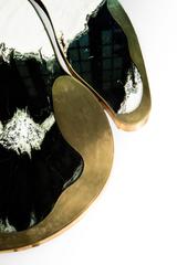 Crater Table in Dalmata Marble and Brass by Gulla Jónsdóttir