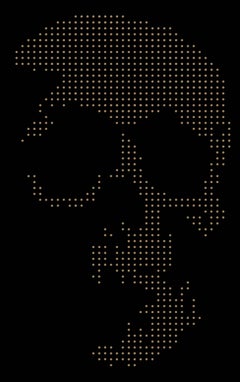 9mm Colgante de pared escultórico de plexiglás y casquillos de bala de Harow Studio