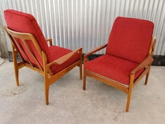 Sculptural Teak Lounge Chairs by Fred Lowen