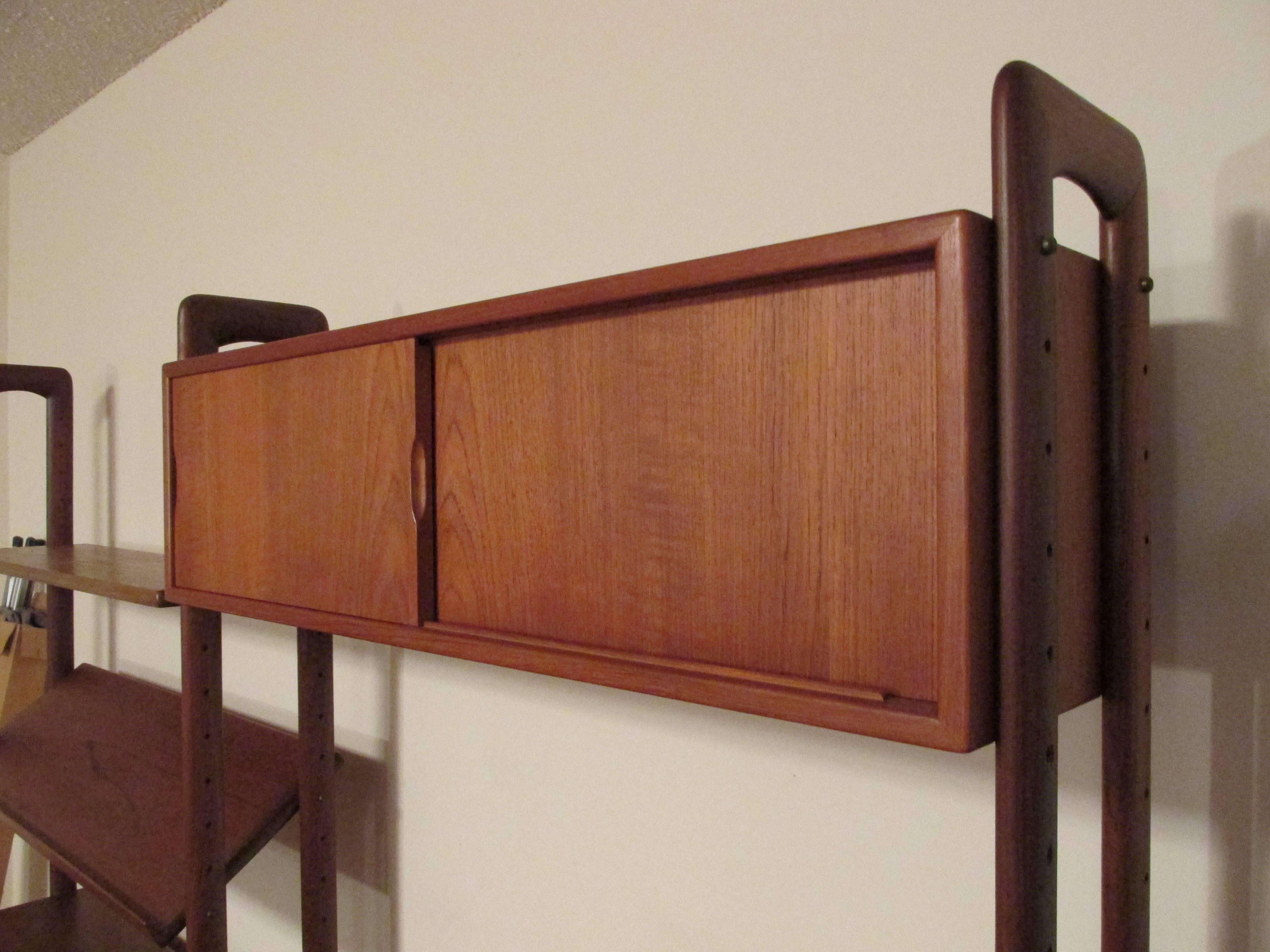 Kurt Ostervig Freestanding Teak Wall Unit In Excellent Condition In Fulton, CA
