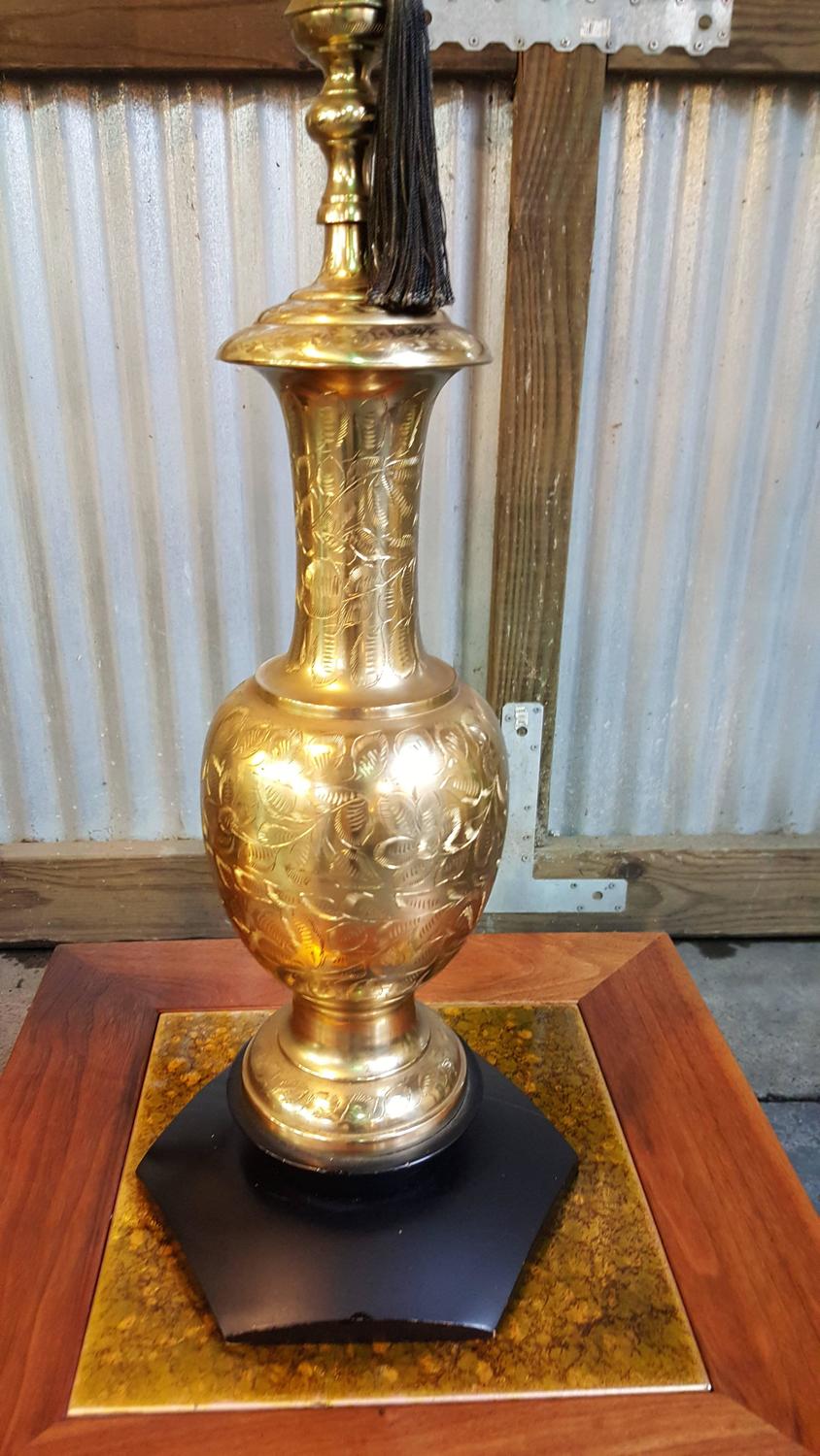 Monumental India Brass Table Lamps For Sale at 1stdibs