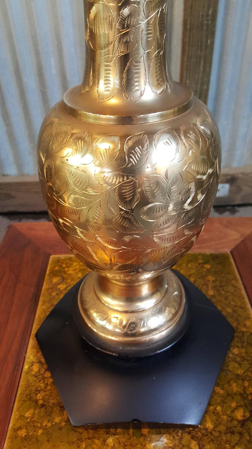Monumental India Brass Table Lamps For Sale at 1stdibs
