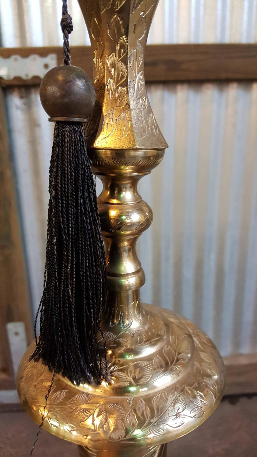 Monumental India Brass Table Lamps For Sale at 1stdibs