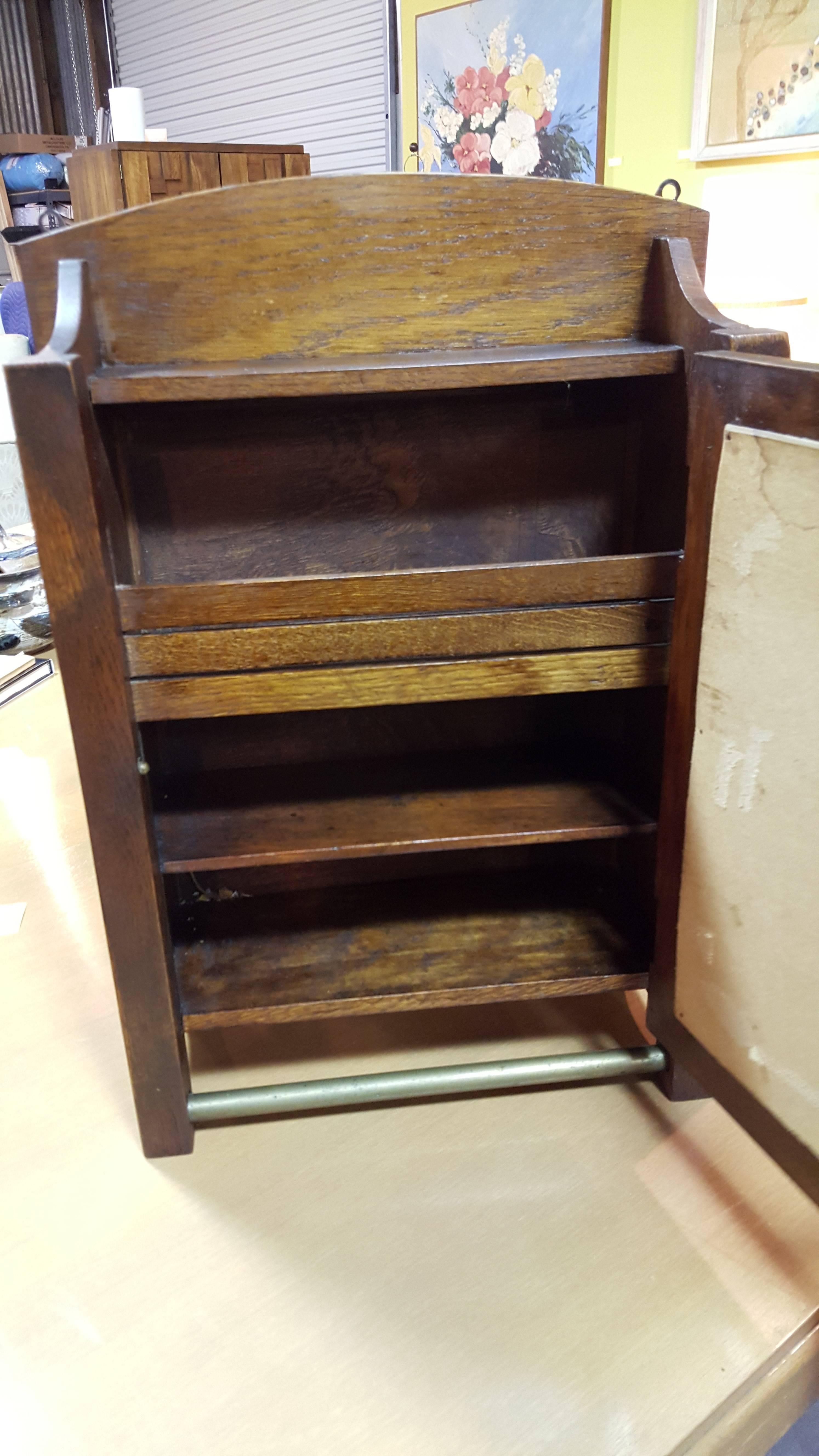 Early 20th Century Mission Oak Medicine Cabinet Fixture