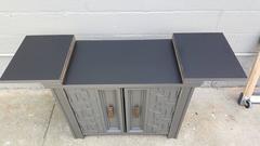 Brutalist Flip-Top Bar Cabinet