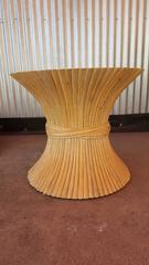 McGuire Bamboo Sheaf of Wheat End Table