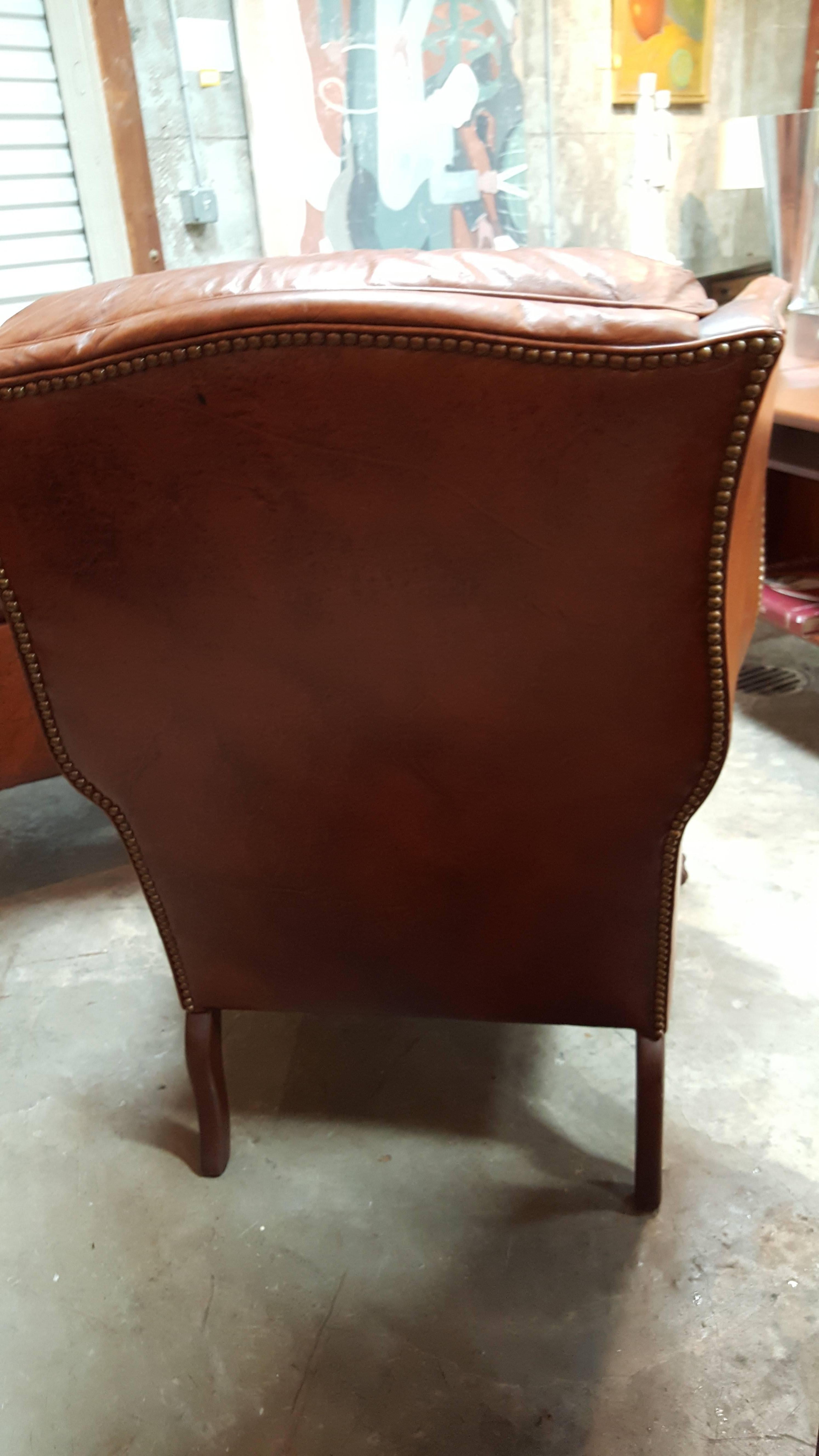 Late 20th Century Leather Club Chairs by Schafer Brothers