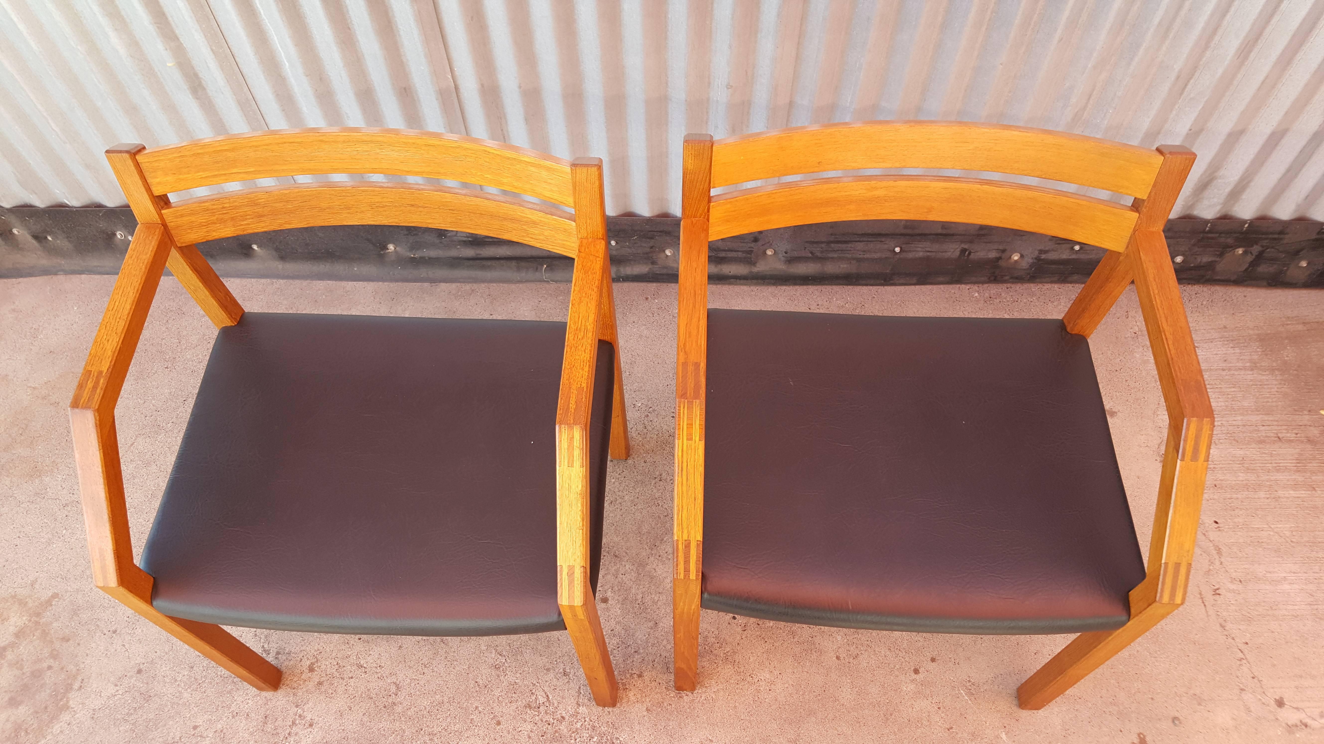 Late 20th Century Pair of Niels Otto Moller Teak Armchairs