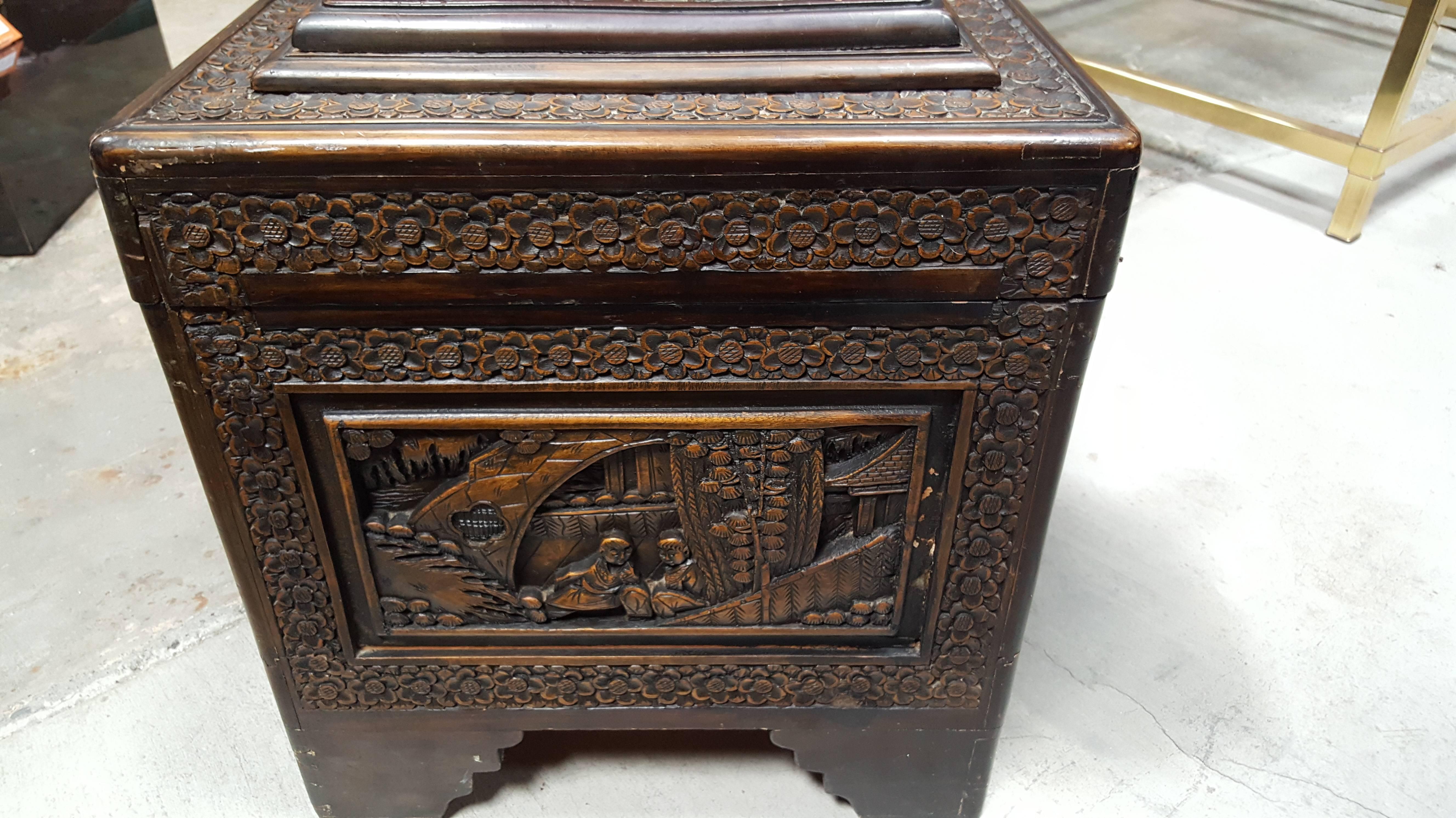 chinese carved trunk