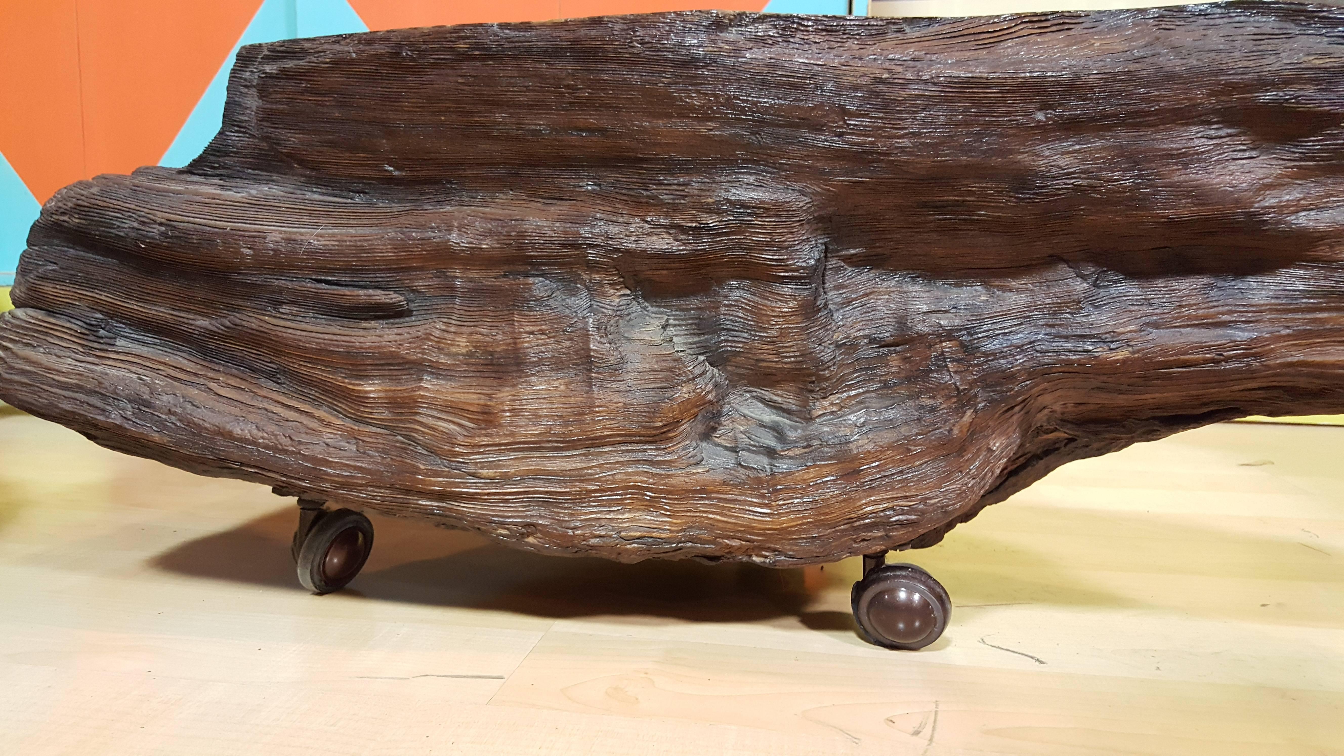 Live Edge Driftwood Coffee and End Table In Excellent Condition In Fulton, CA