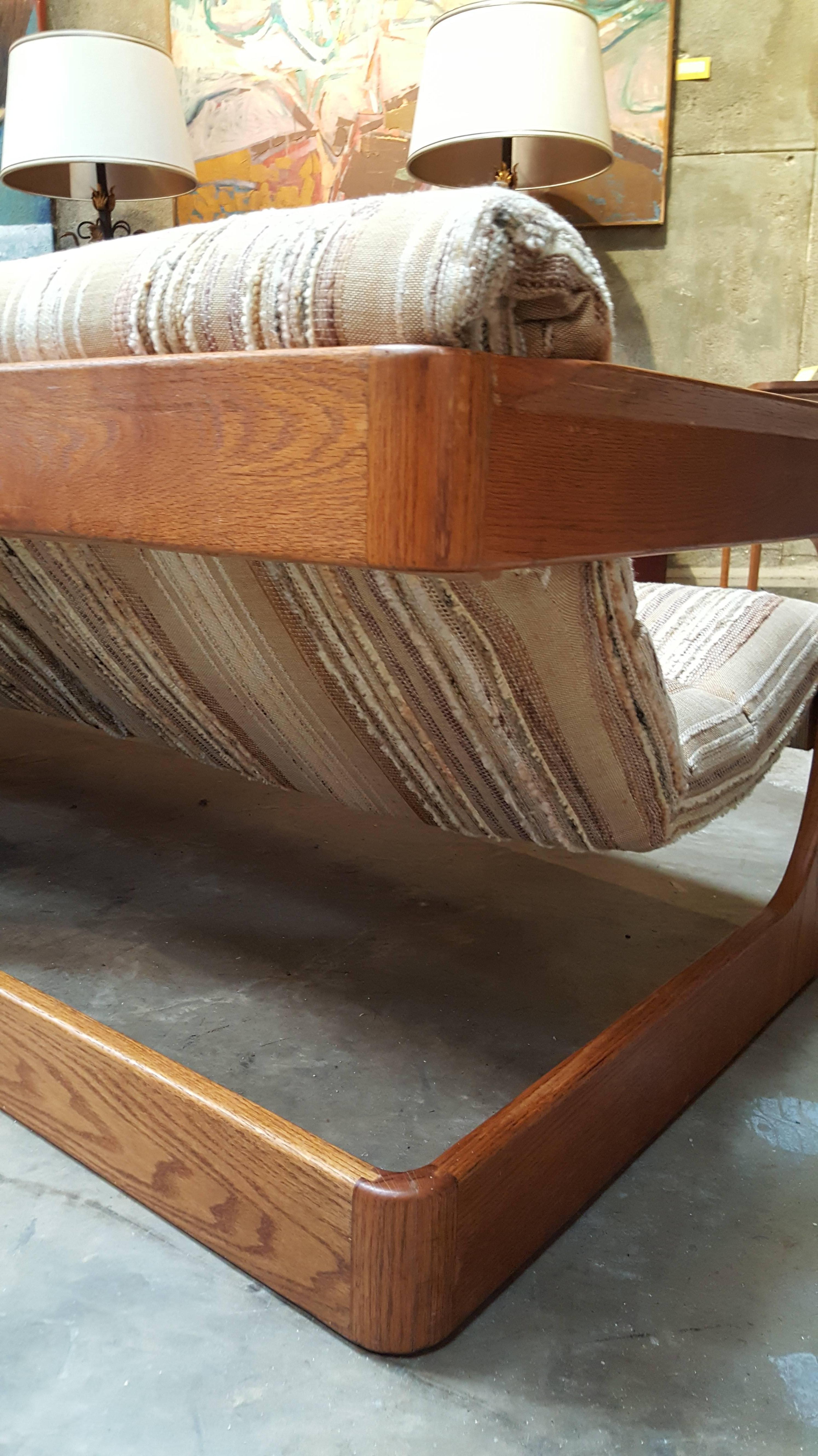 Mid-Century Modern Cantilevered Sofa by Lou Hodges For Sale