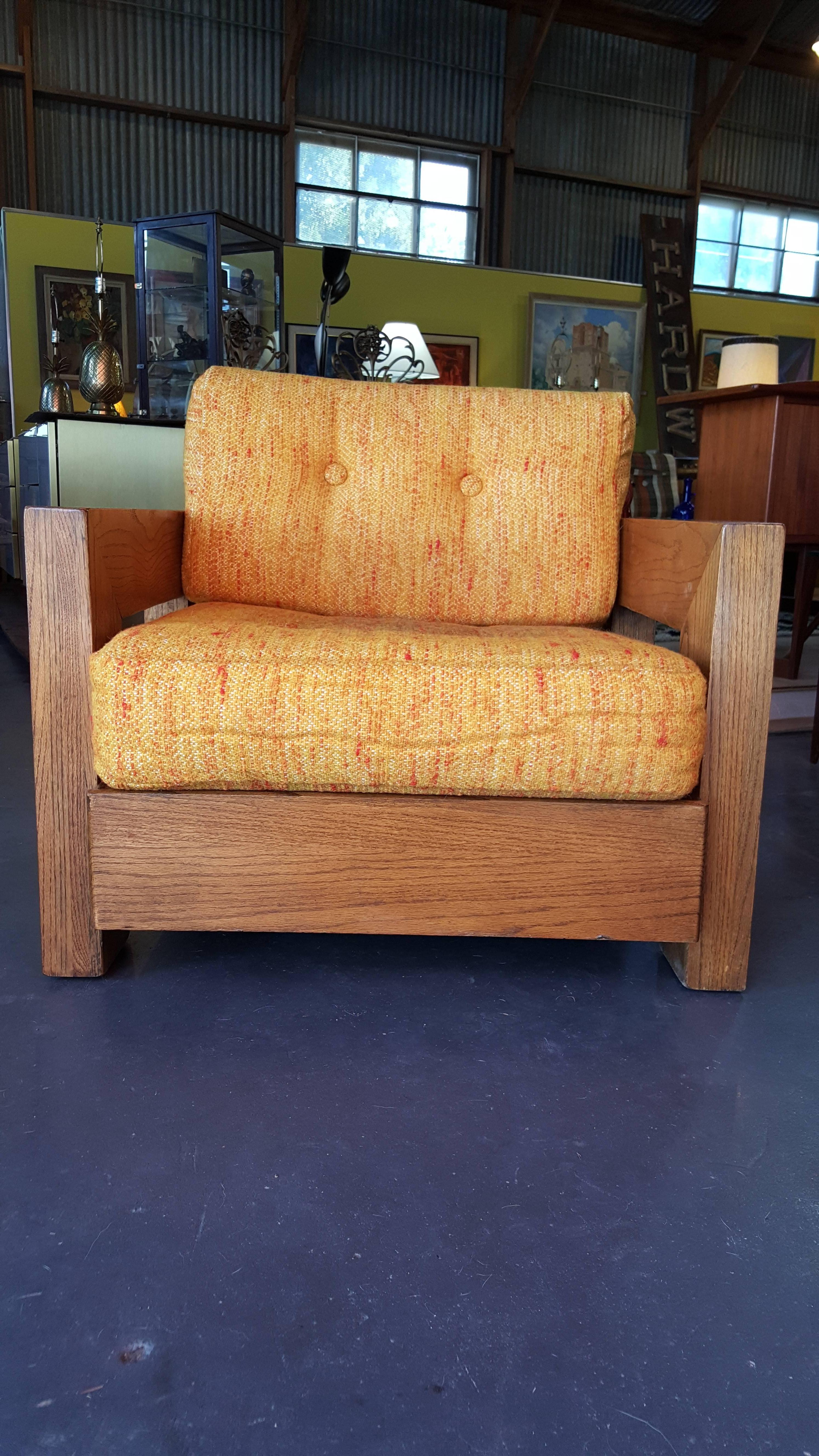 Bold Mid-Century Modern Lounge Chair by Howard Furniture In Good Condition In Fulton, CA