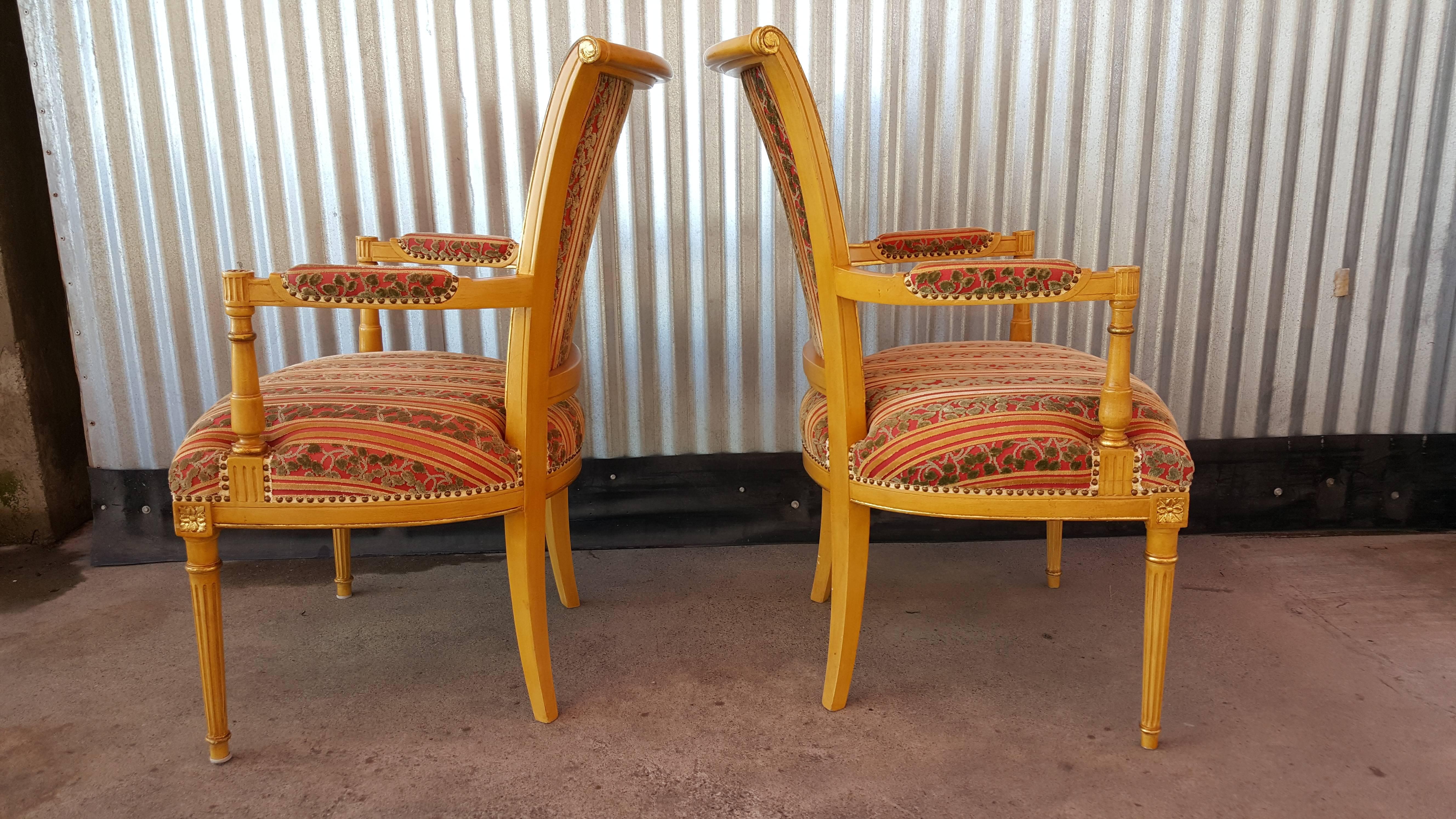Louis XVI Style Chairs by Lx Rossi In Excellent Condition In Fulton, CA