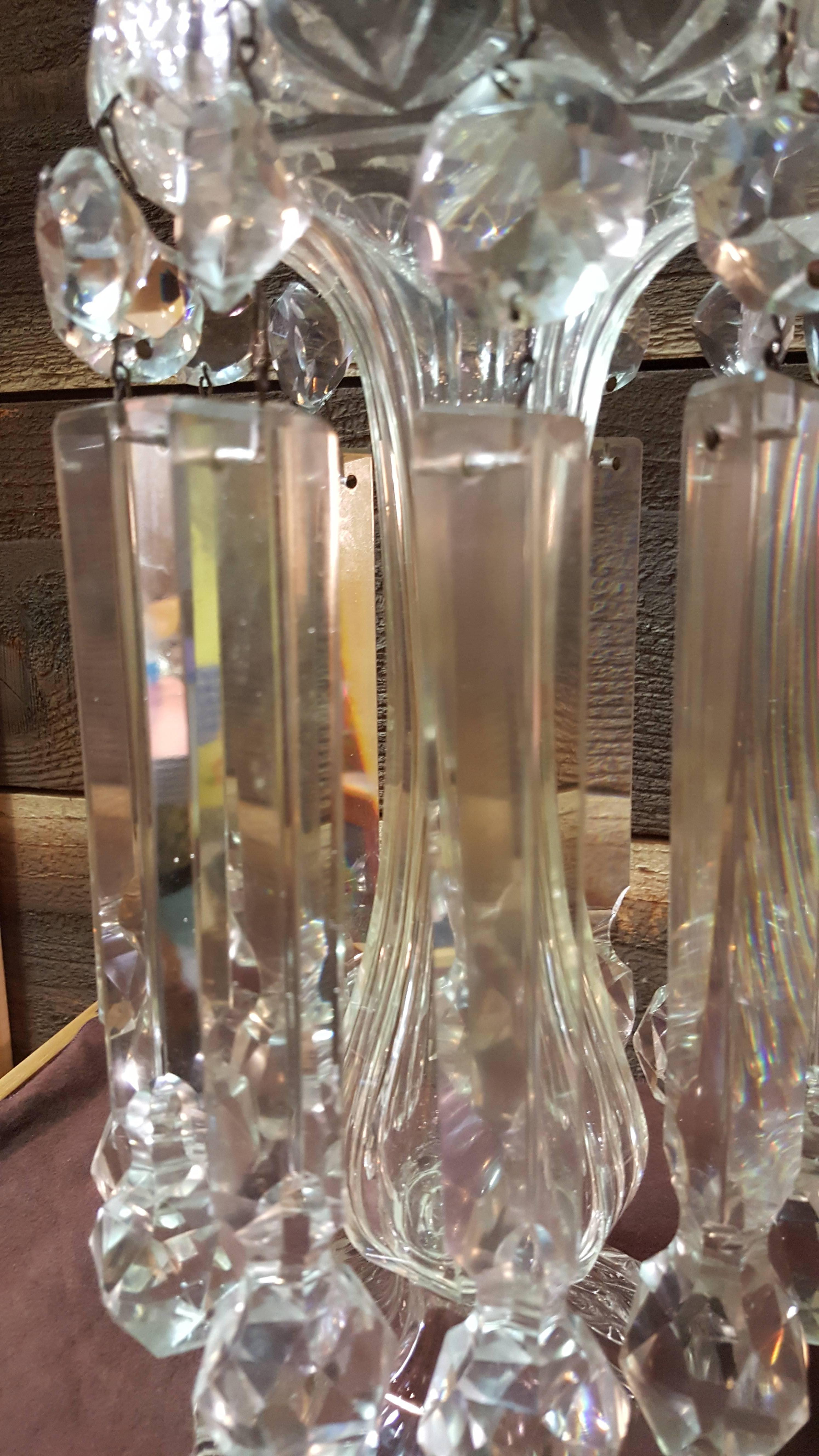 19th Century Cut Crystal Lusters In Good Condition In Fulton, CA