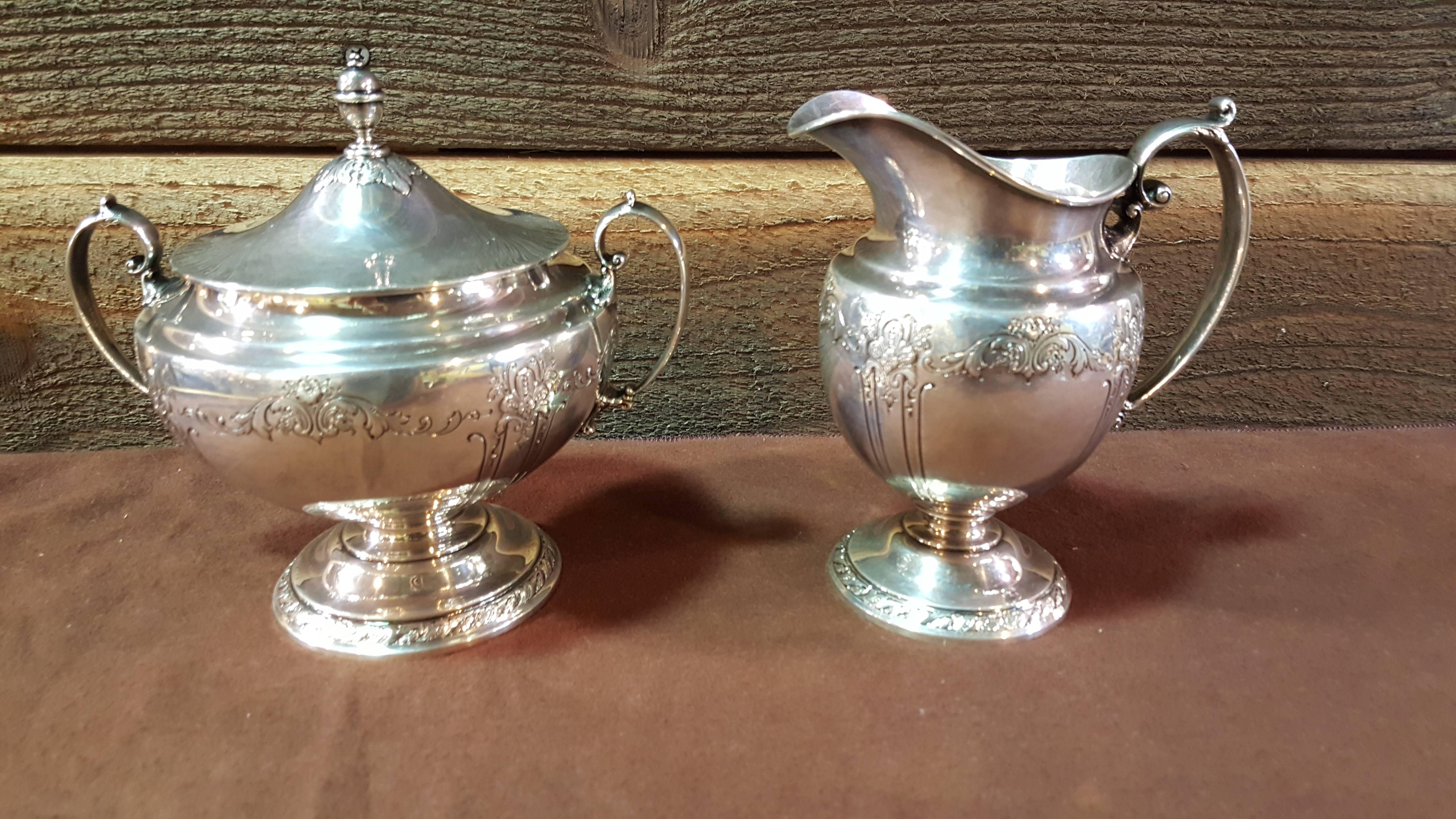 Mid-20th Century Sterling Silver Tea Service  For Sale
