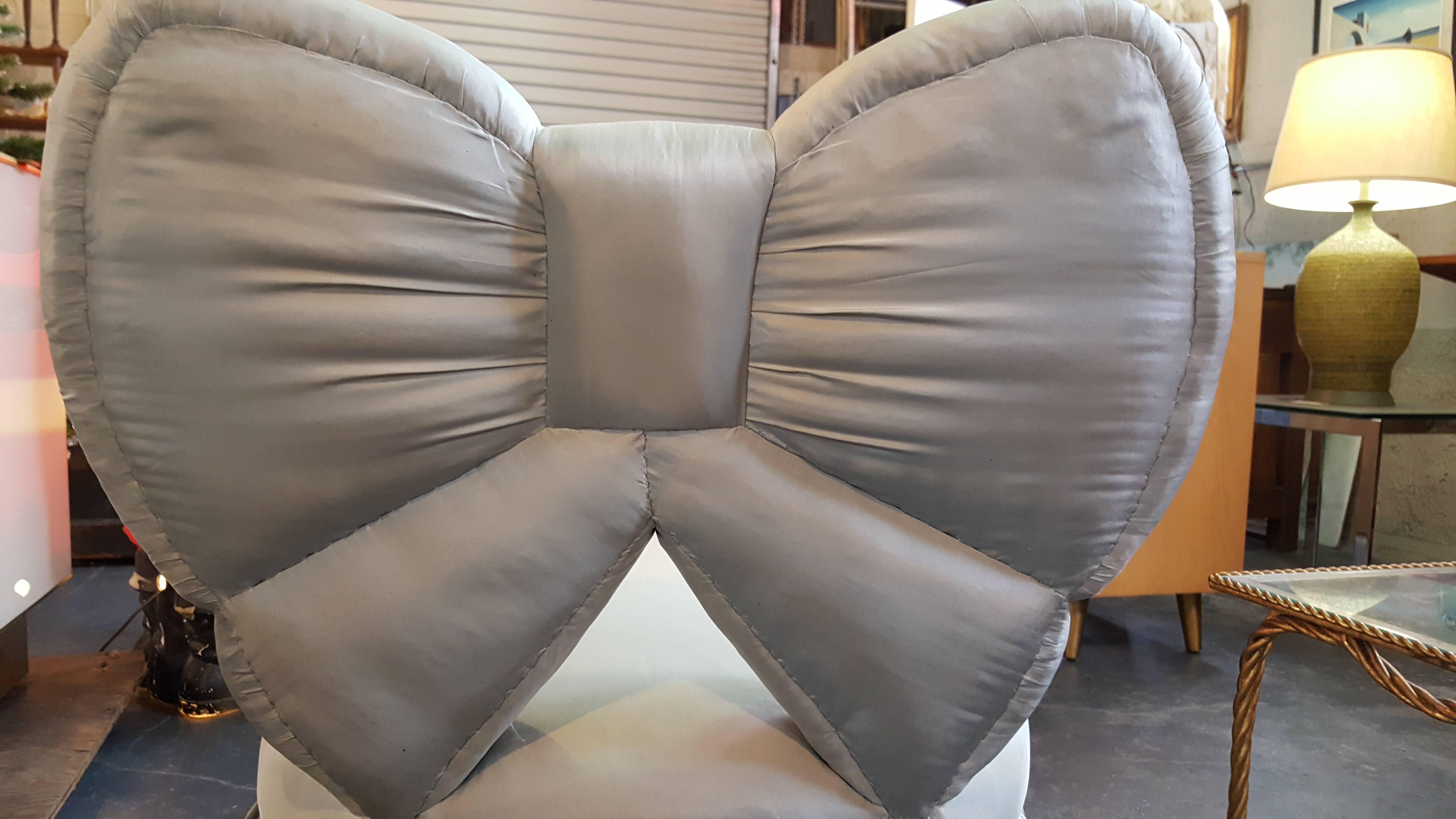 American Unique Slipper Chair with Bow Backrest For Sale