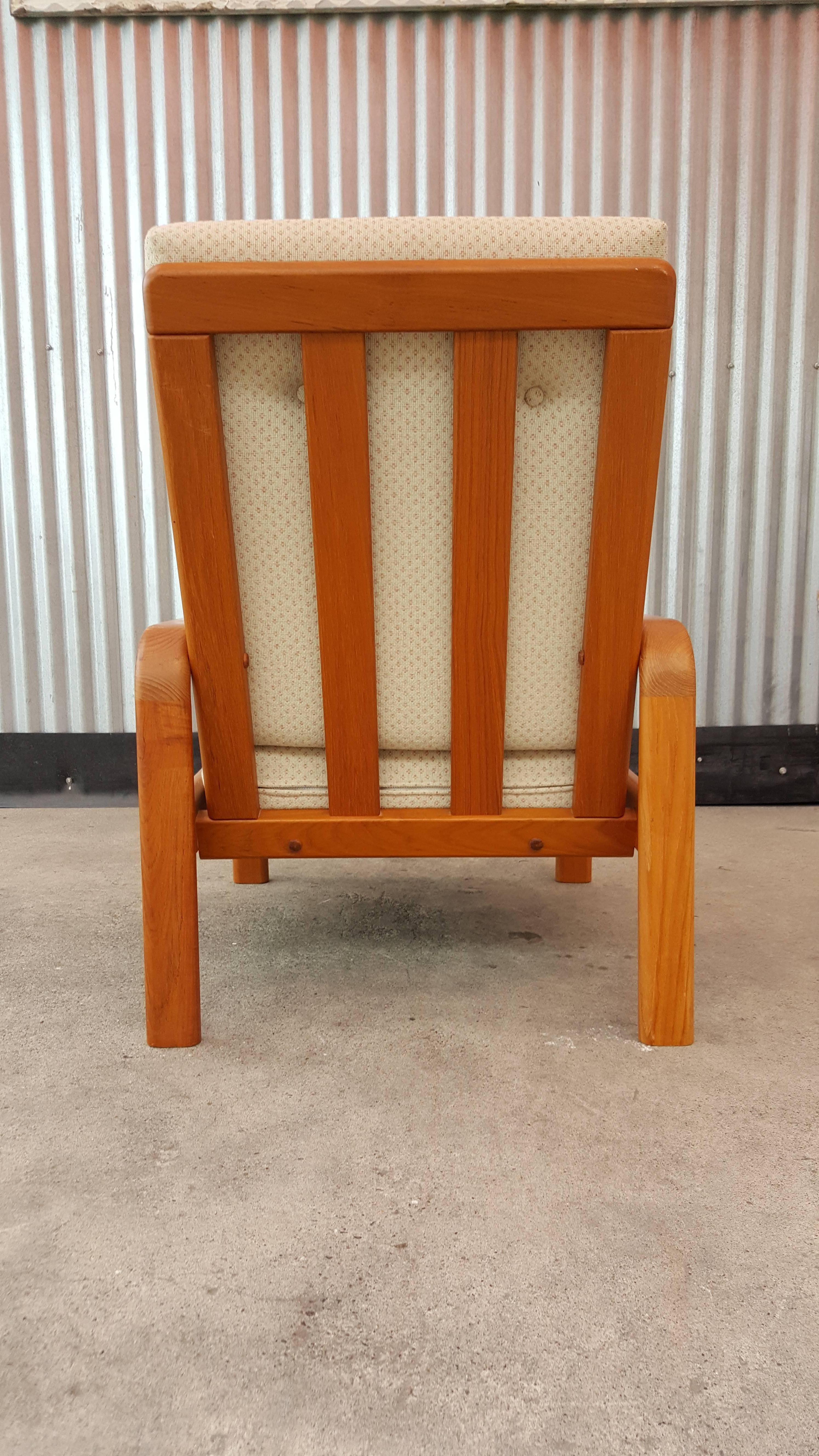 Scandinavian Modern Danish Modern High Back Lounge Chair For Sale