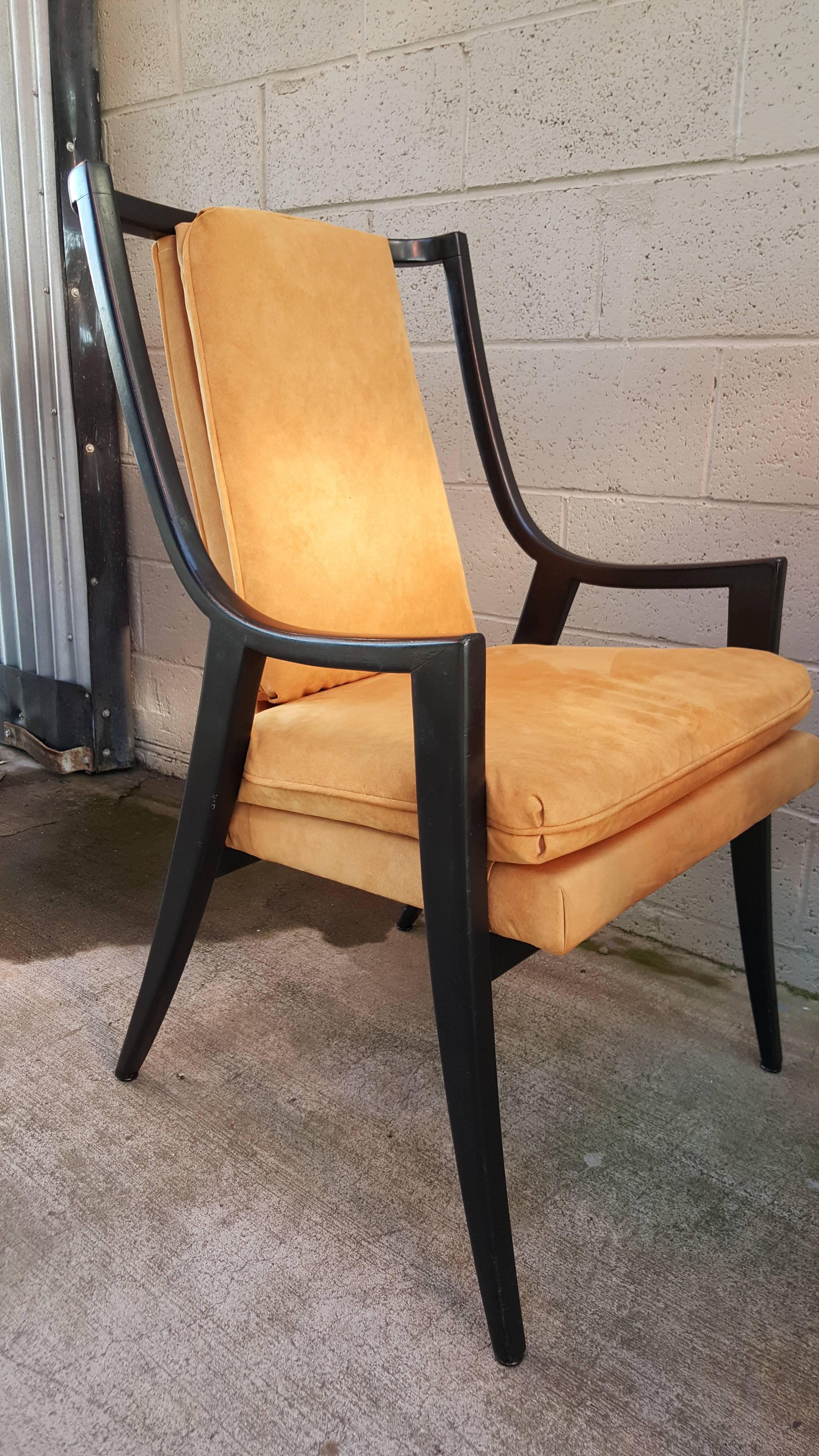 Mid-Century Modern Set of Six Sculptural Dining Chairs by Harvey Probber For Sale