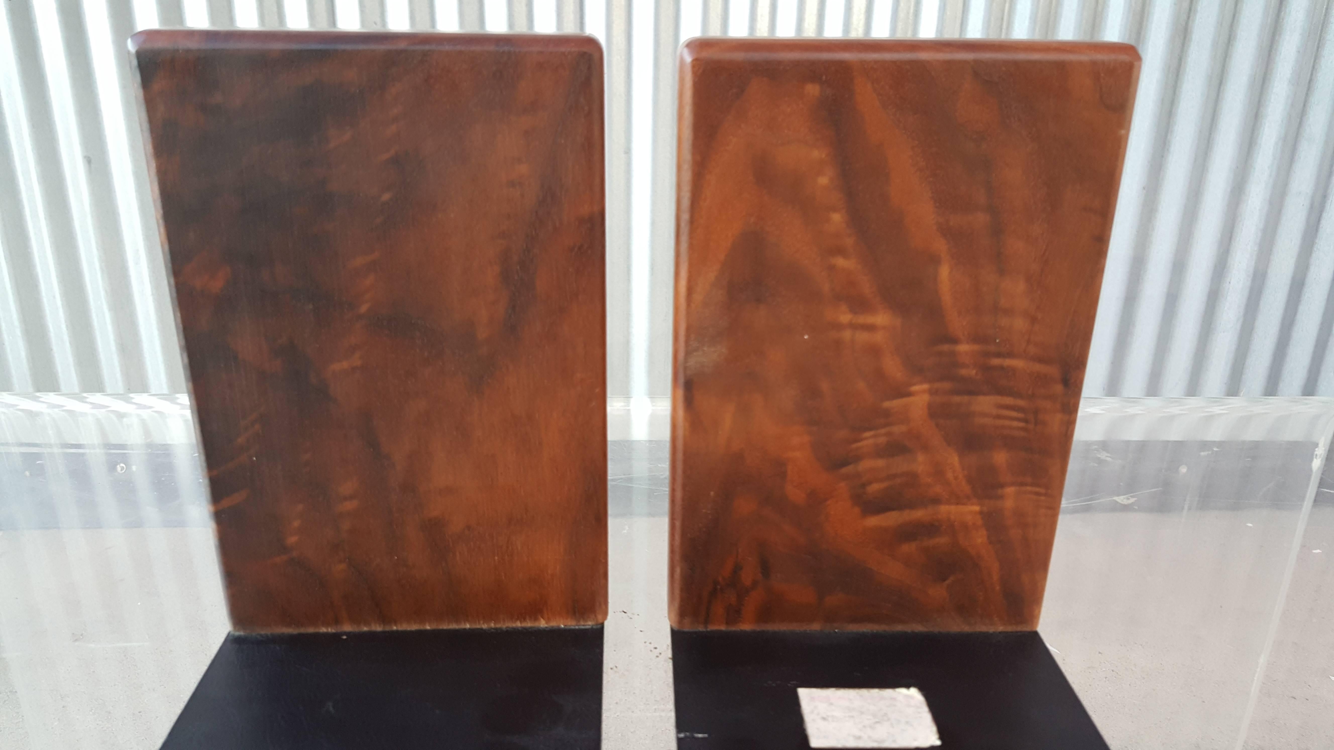 Gordon Martz Walnut and Tile Bookends In Excellent Condition For Sale In Fulton, CA
