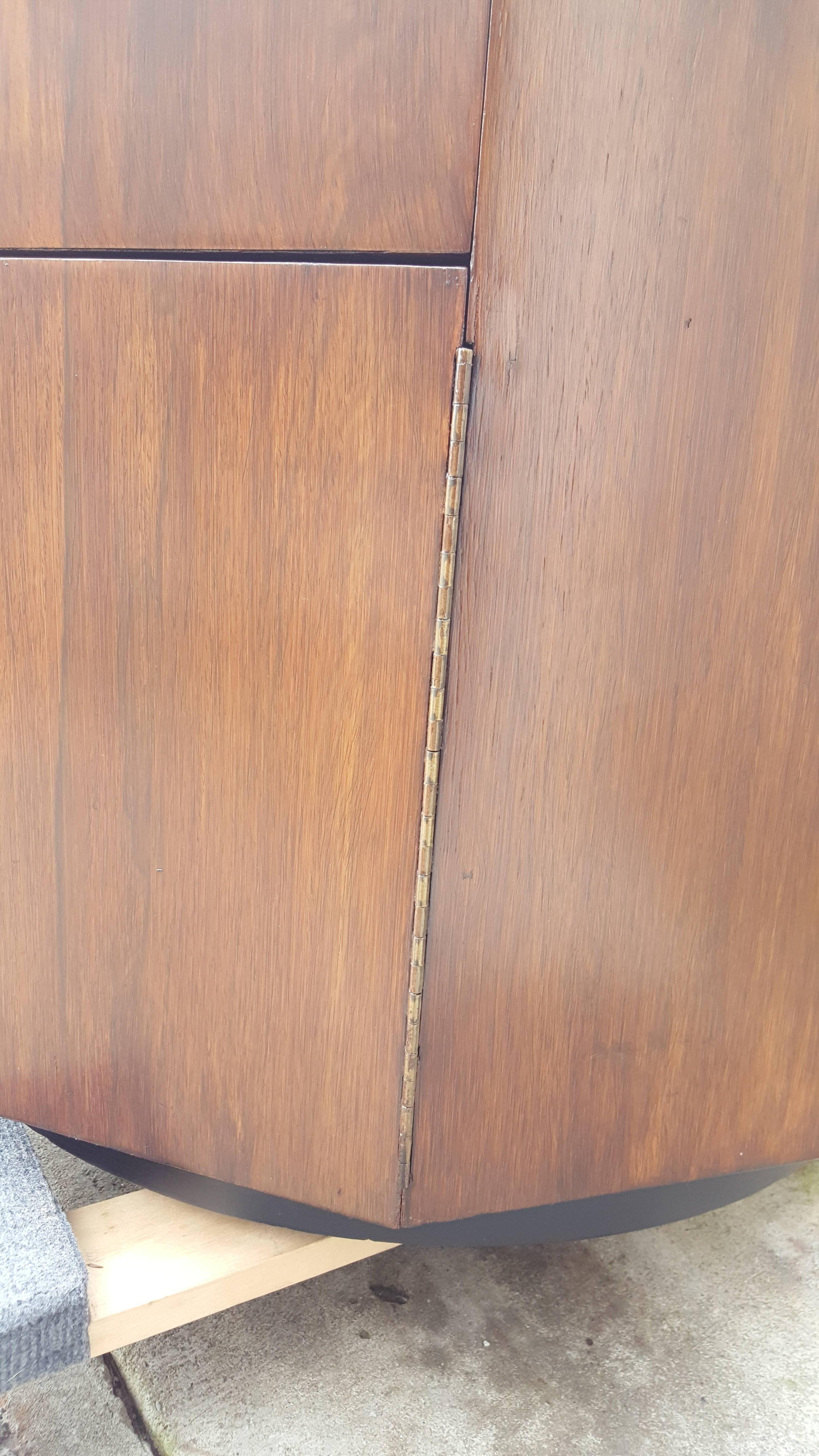 Rosewood Dry Bar End Table by Harvey Probber For Sale