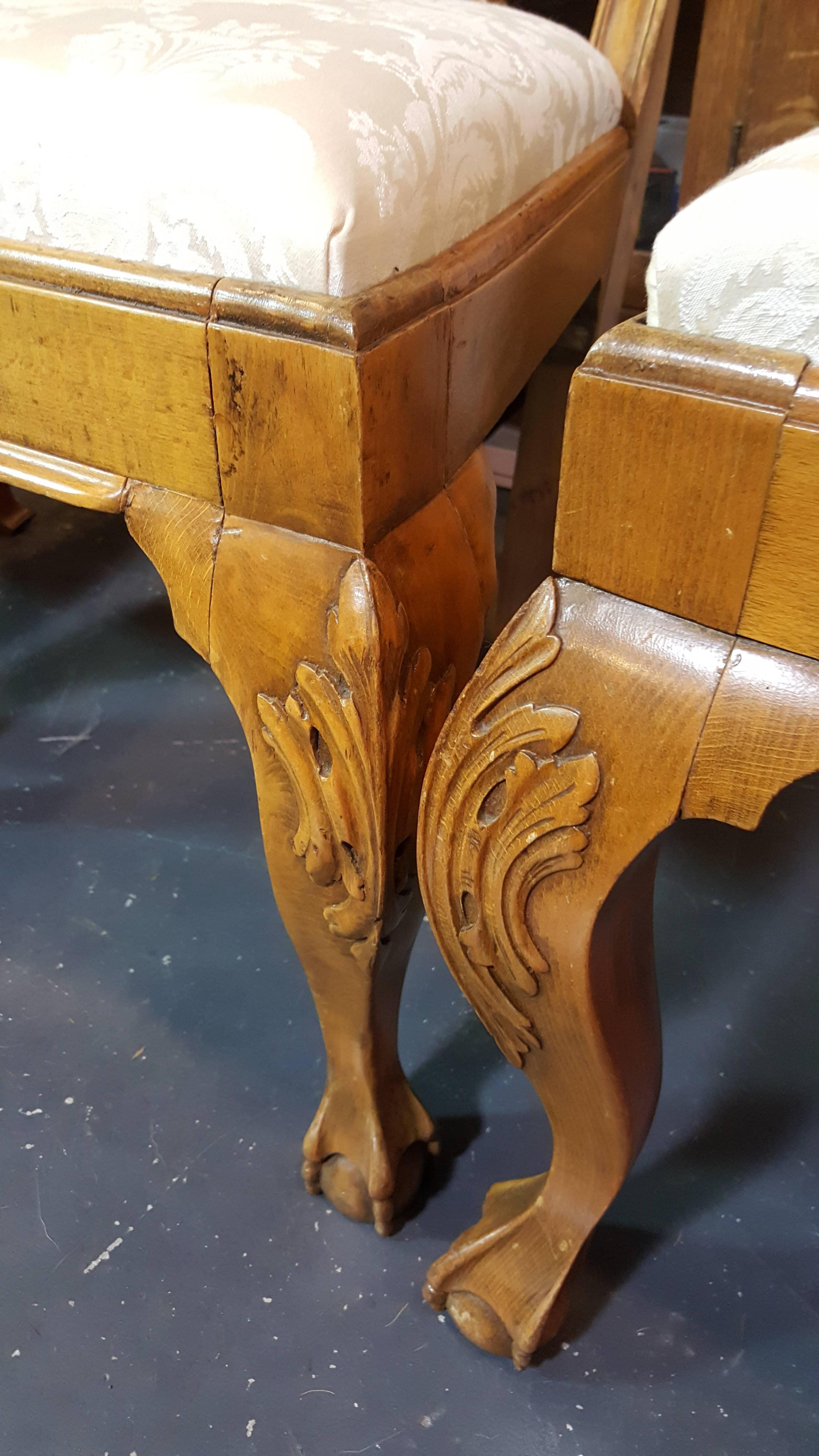 Early 20th Century Chippendale Style Dining Chairs 3
