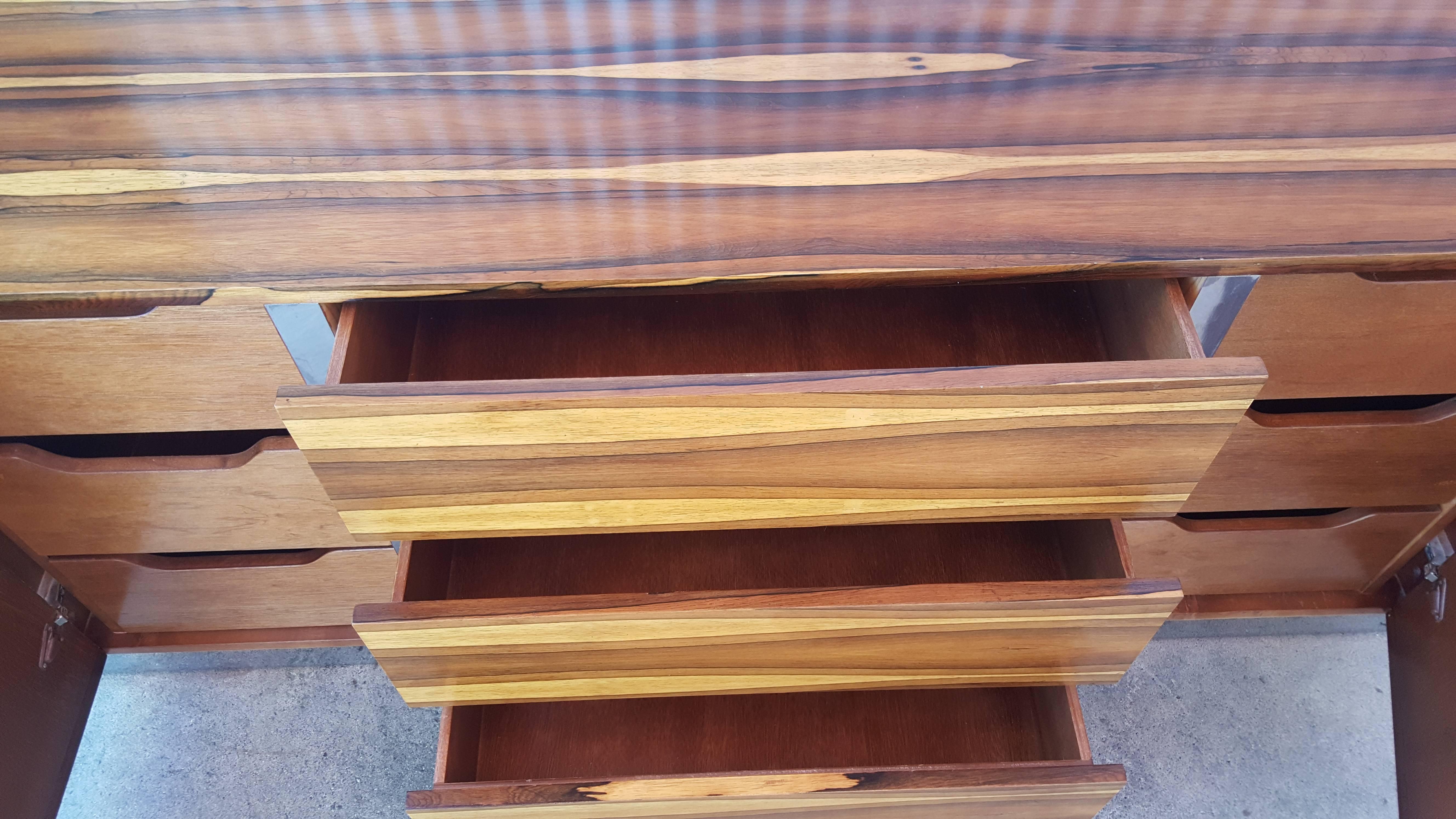 Zebrawood Dresser In Excellent Condition In Fulton, CA