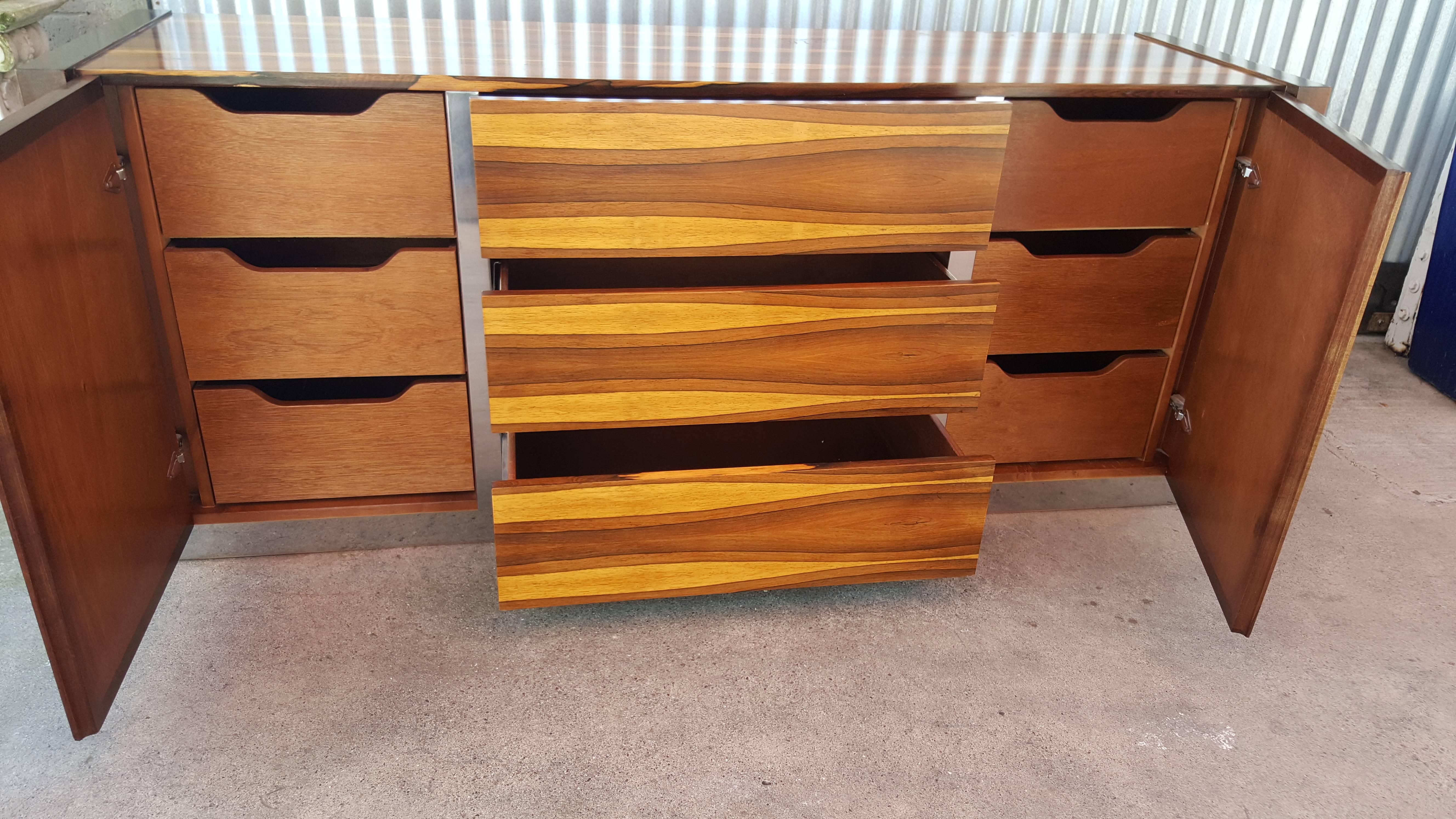 Mid-Century Modern Zebrawood Dresser