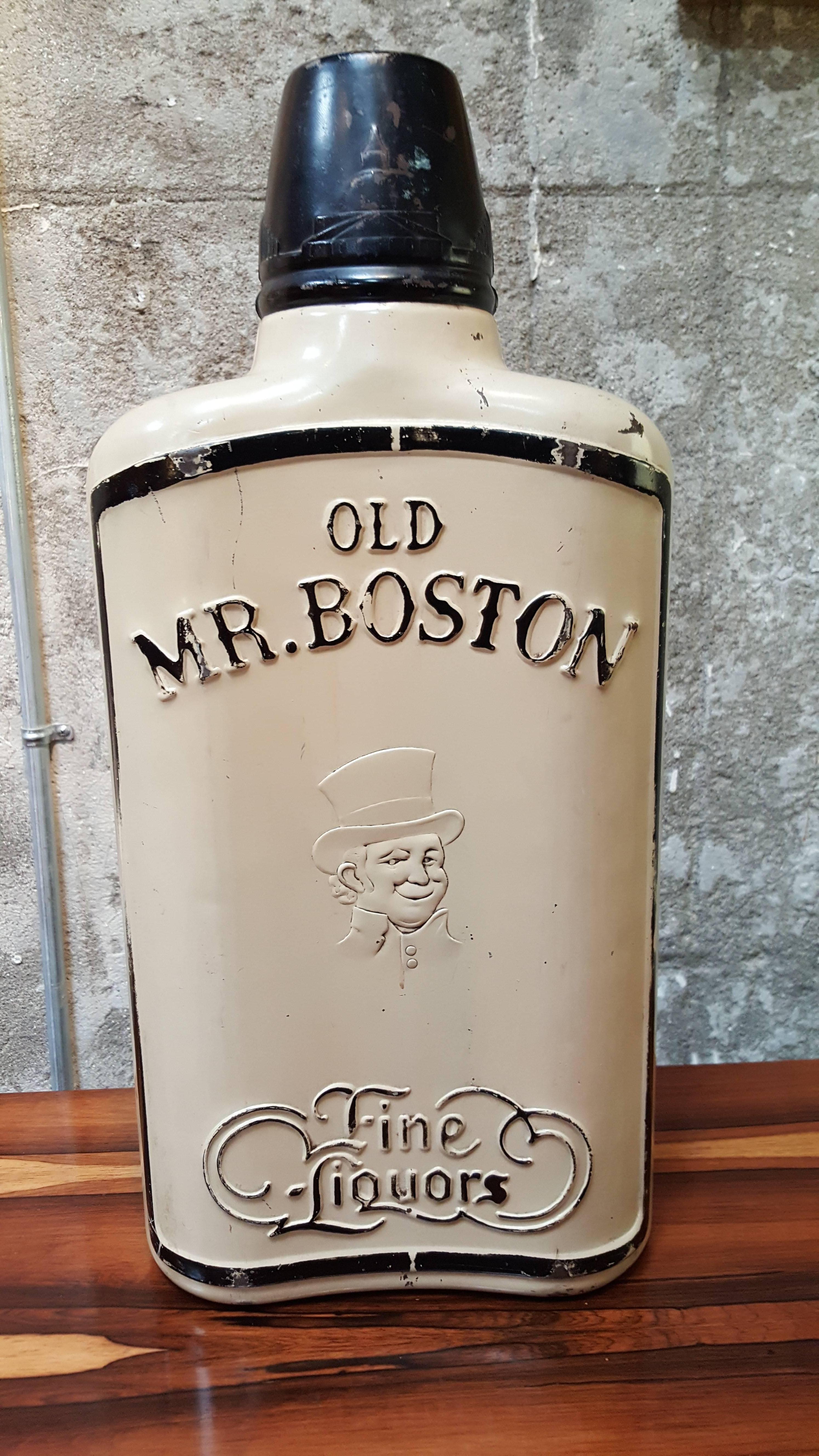 American Old Mr. Boston Whiskey Advertising Clock For Sale