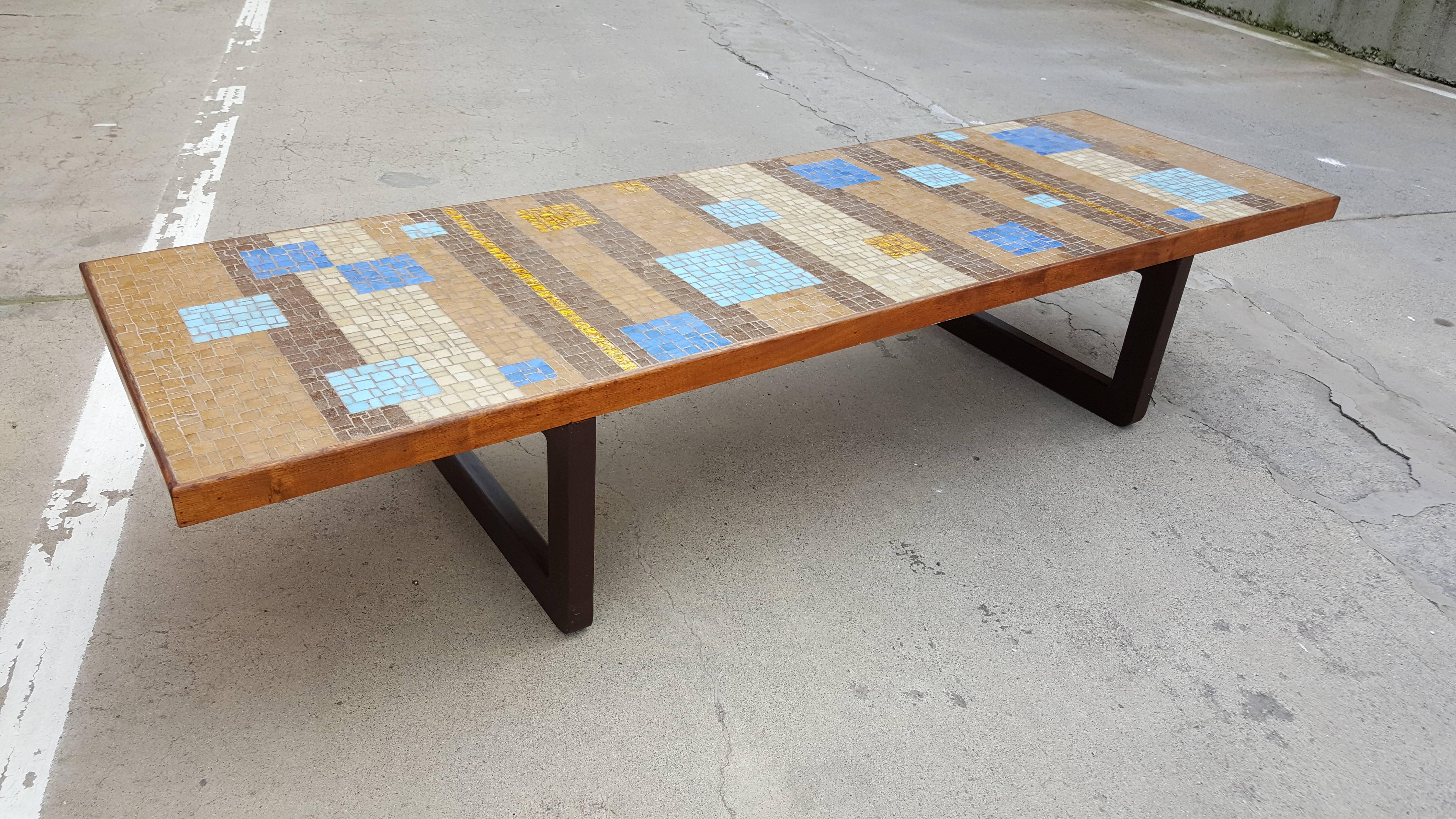 20th Century Mosaic Tile Coffee Table