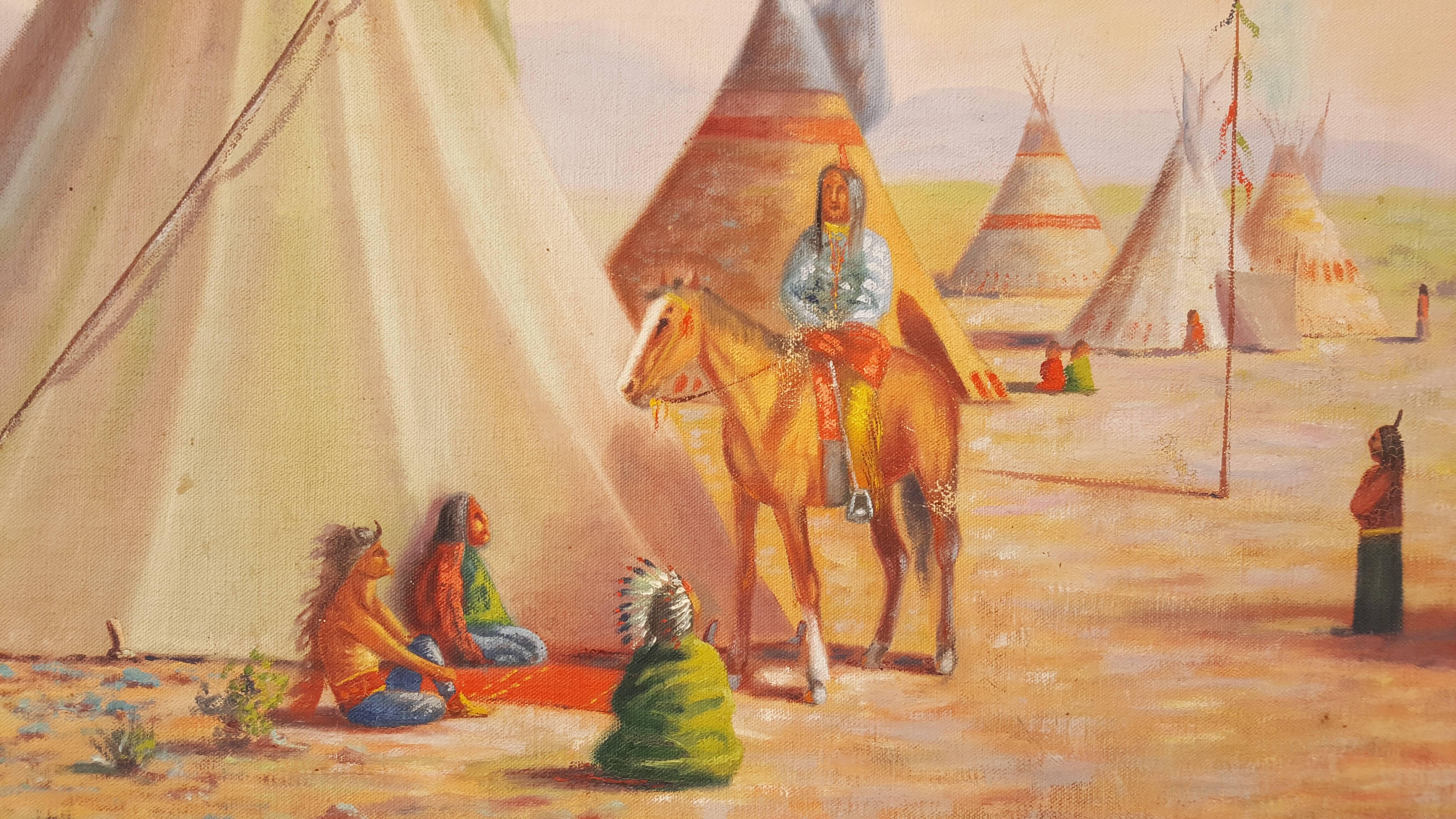 native american oil paintings