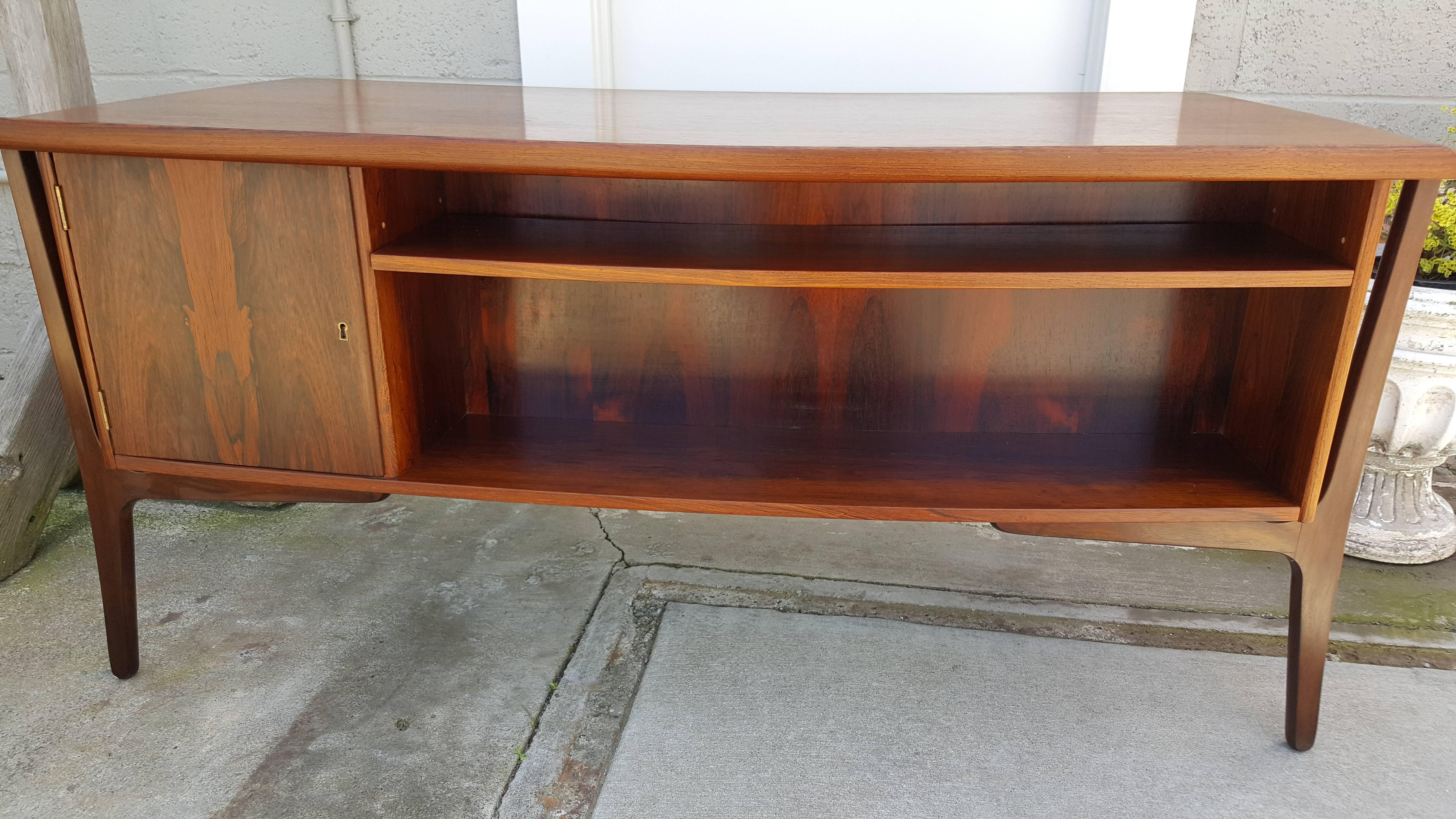 Rosewood Desk by Svend Madsen In Excellent Condition In Fulton, CA
