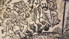 Charles Surendorf "San Francisco Cable Car" Signed Linocut Print