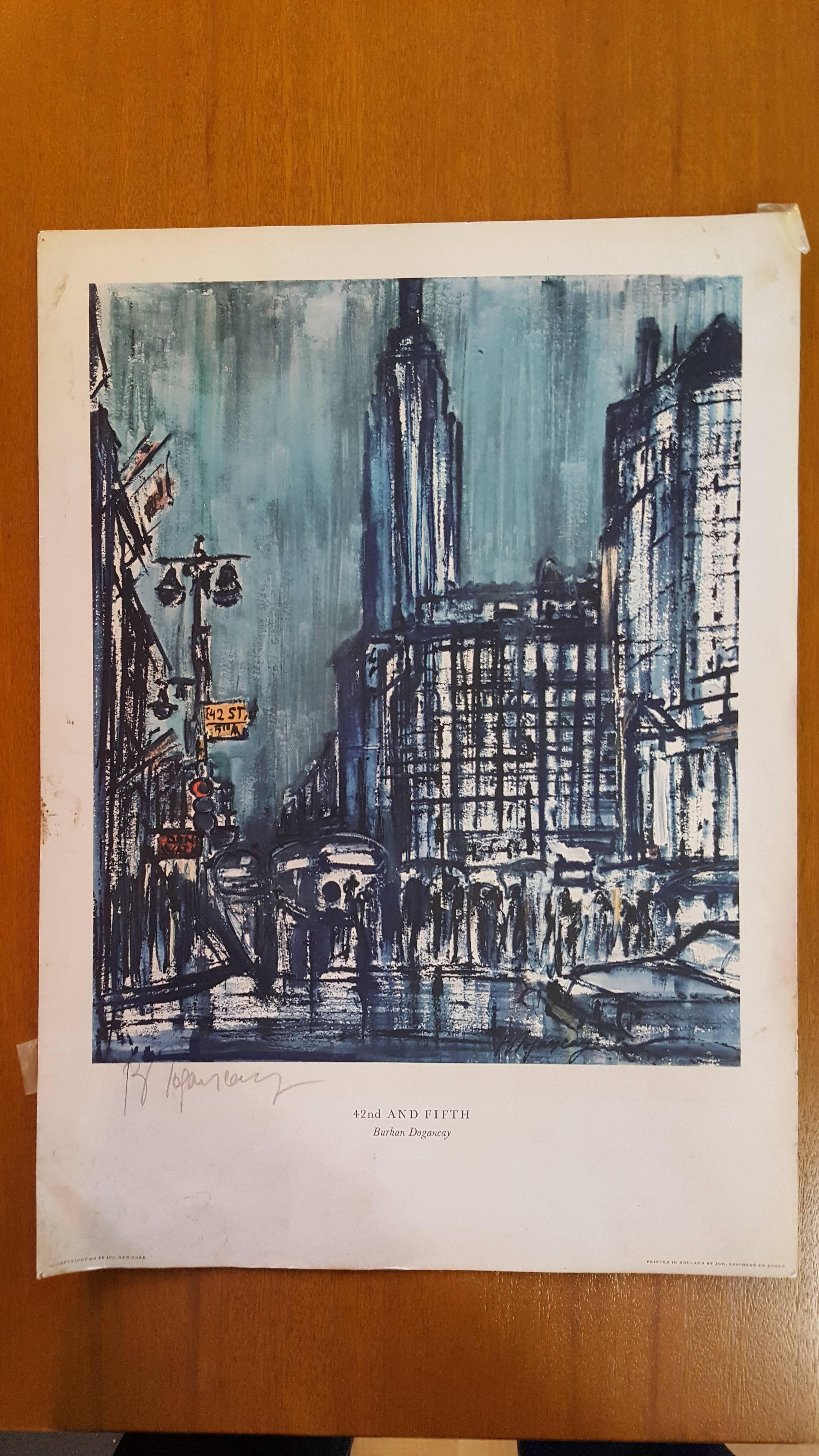 Significant artist signed poster of the Empire State Building titled 