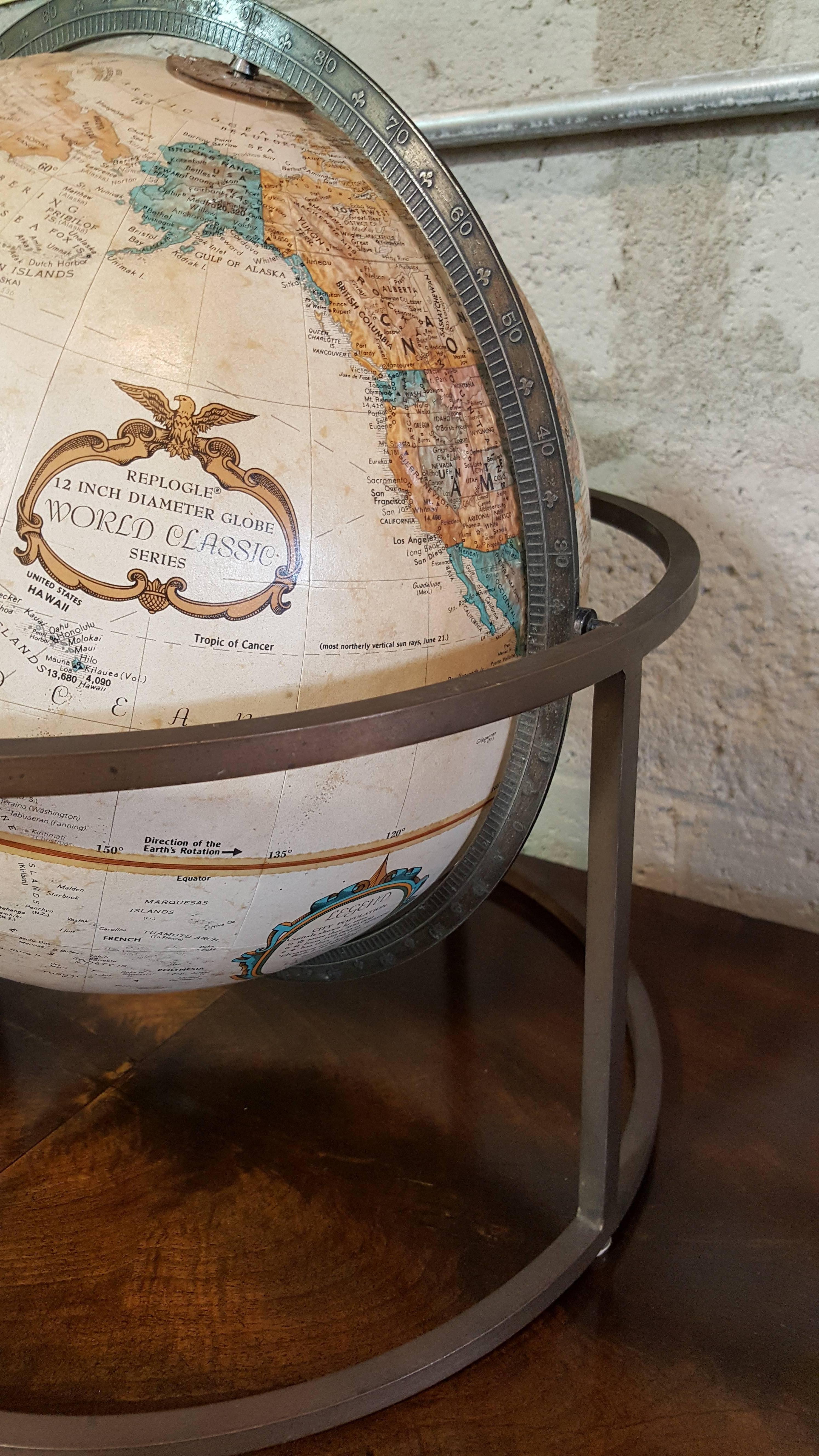 American Desk Top Globe in the Style of Paul McCobb