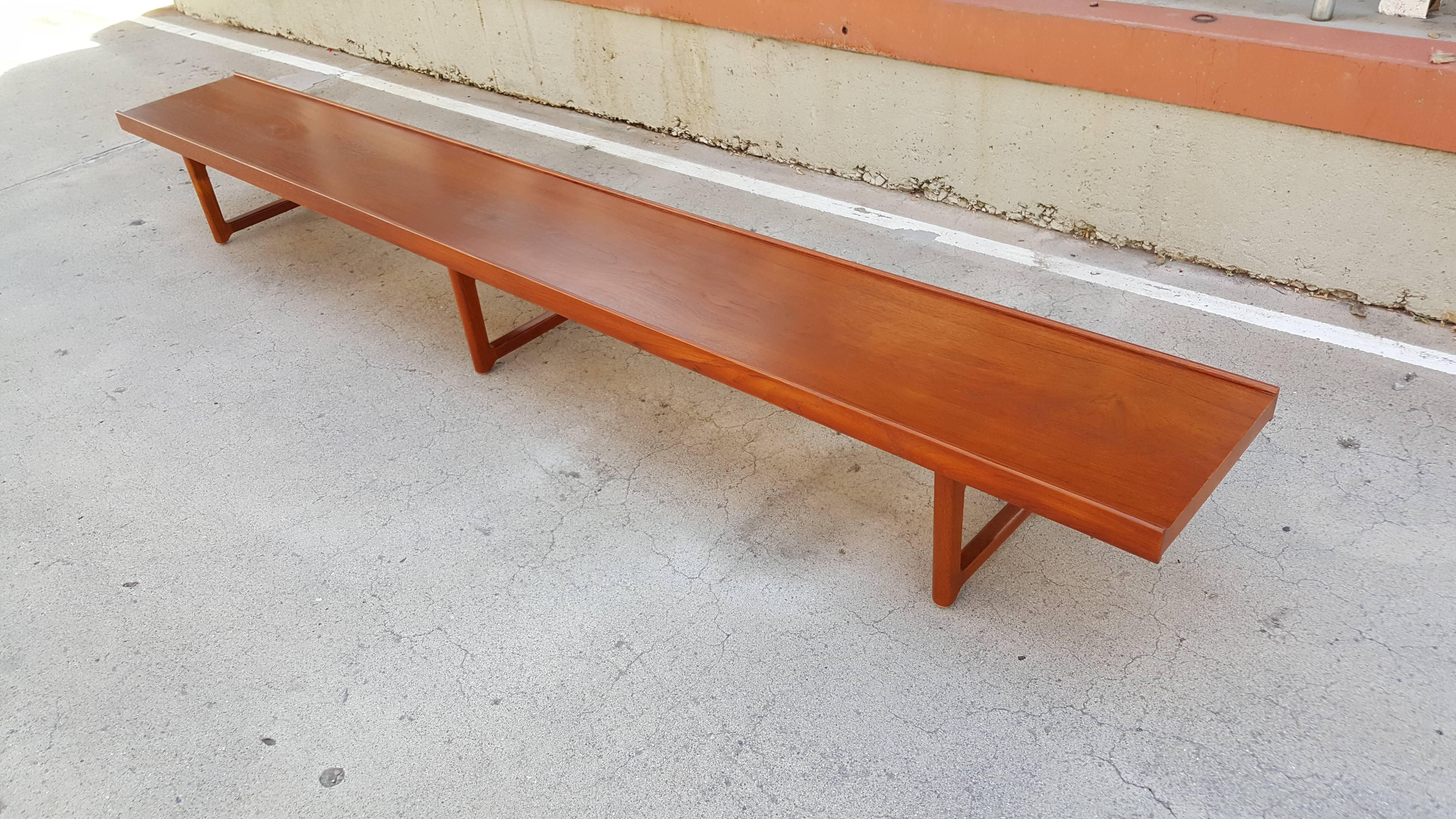 Norwegian Large-Scale Teak Bench by Torbjorn Afdal