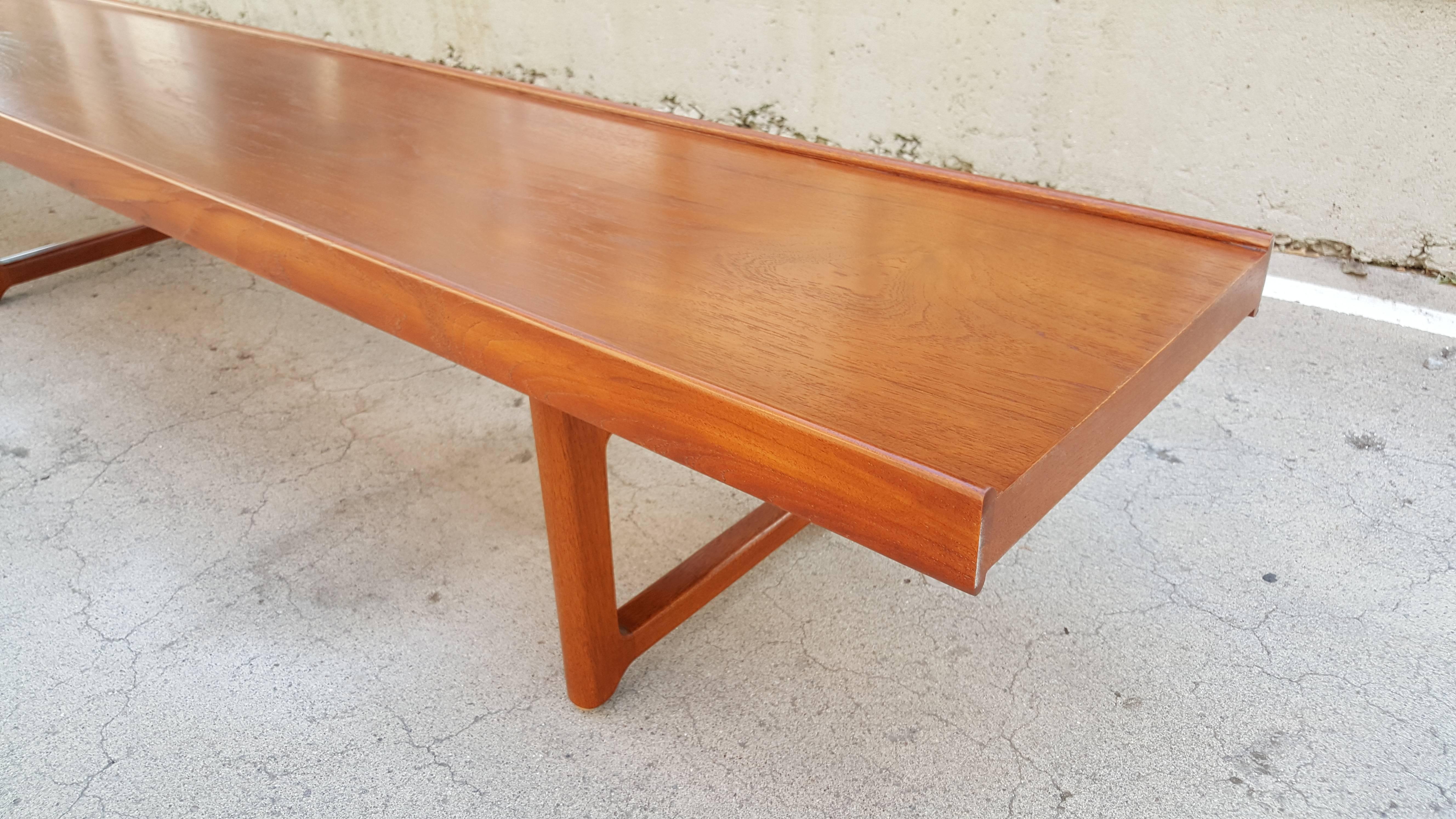 20th Century Large-Scale Teak Bench by Torbjorn Afdal