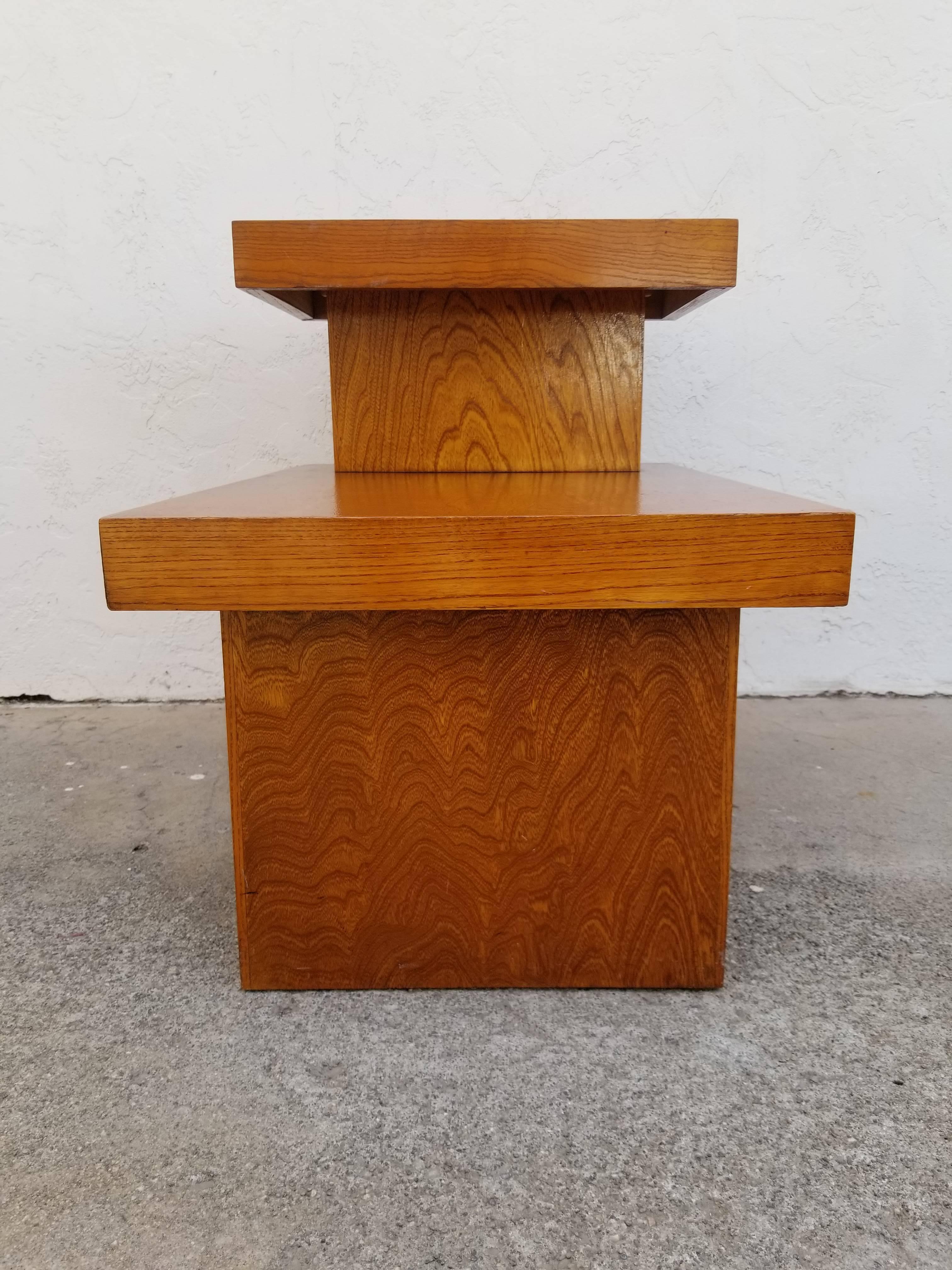 Mid-Century Modern Step End Table Manner of Paul Frankl