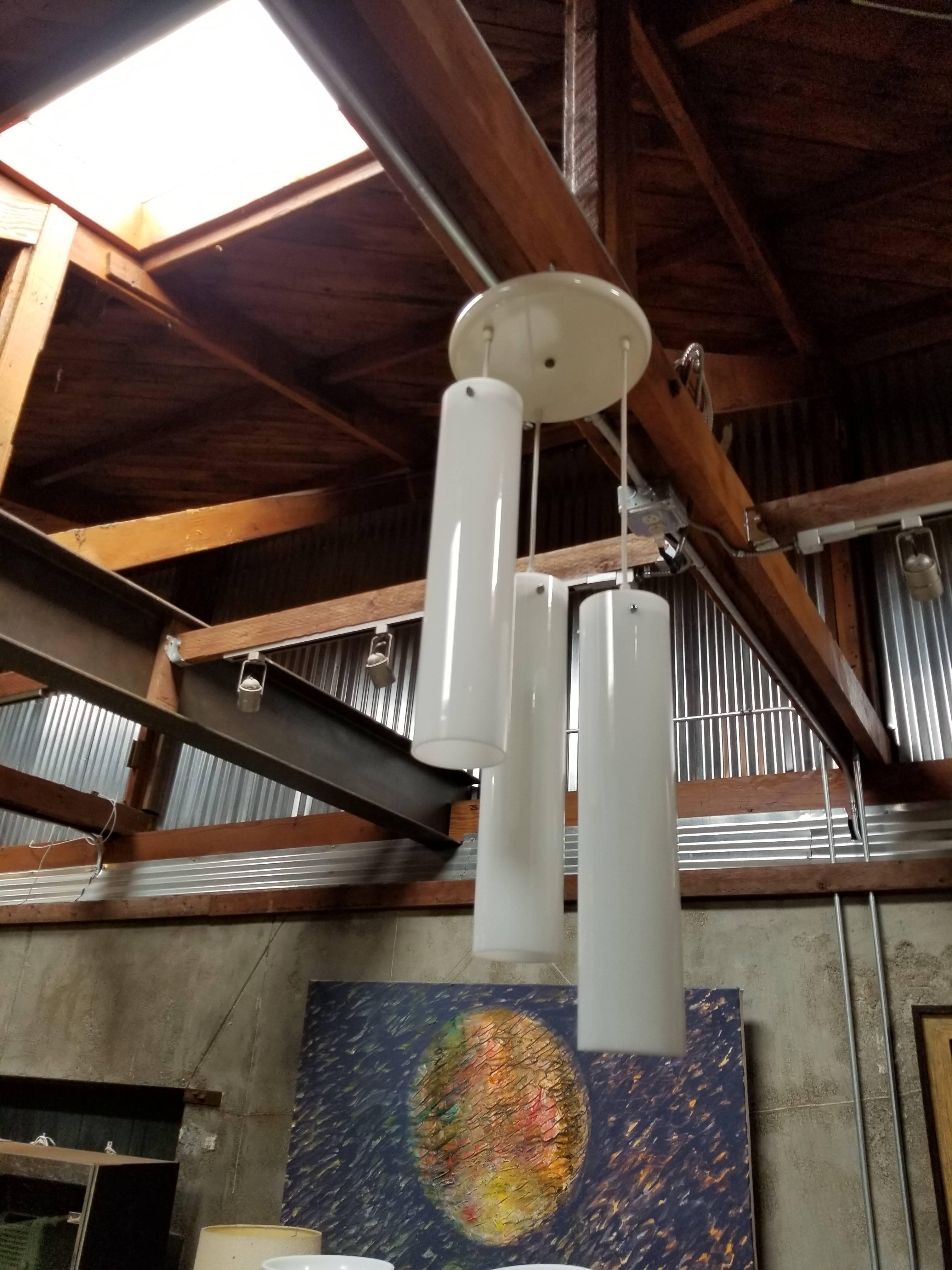 Paul Mayen for Habitat Cylindrical Chandelier In Excellent Condition For Sale In Fulton, CA