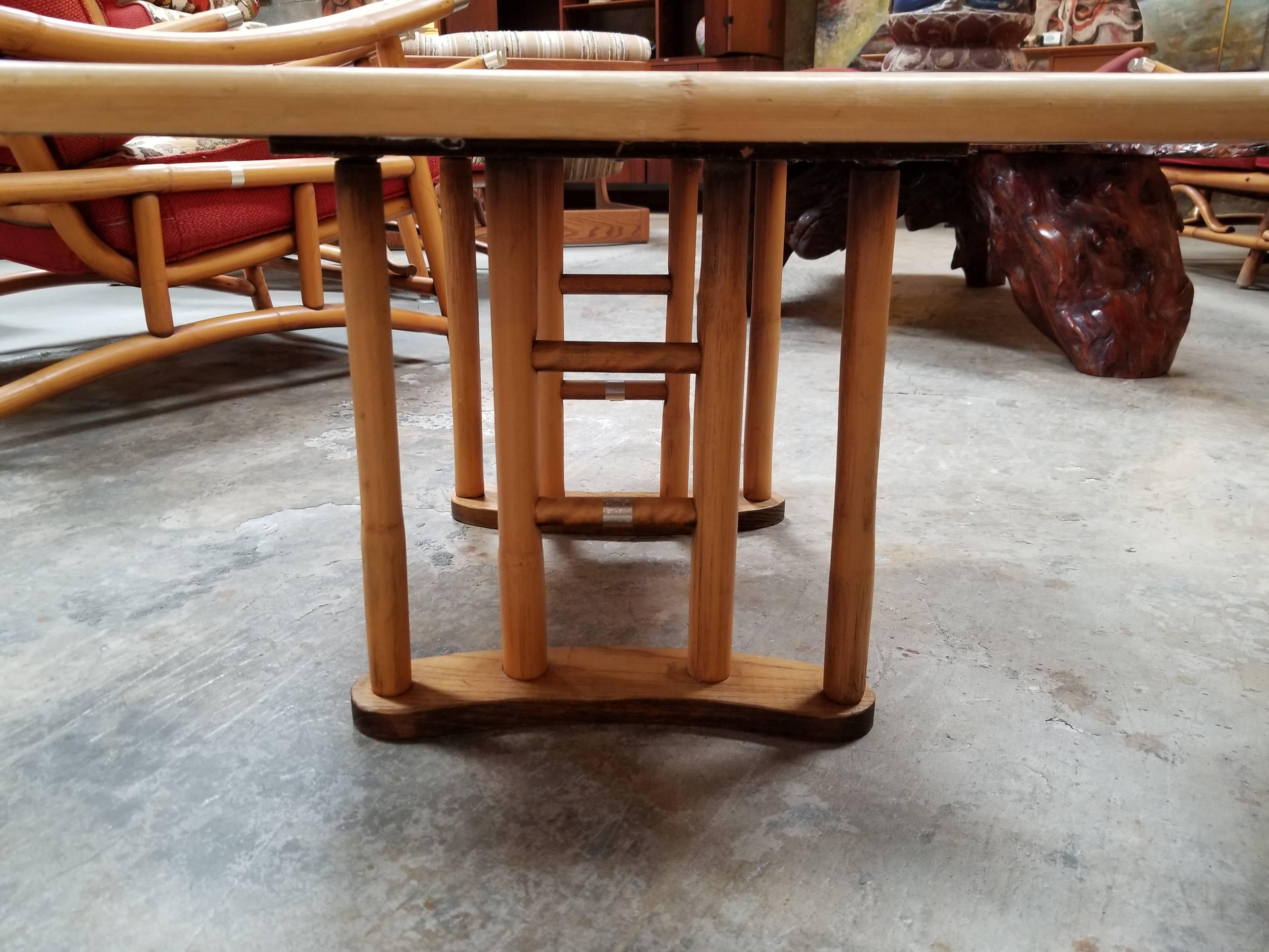 Pair of Rattan End Tables In Excellent Condition For Sale In Fulton, CA