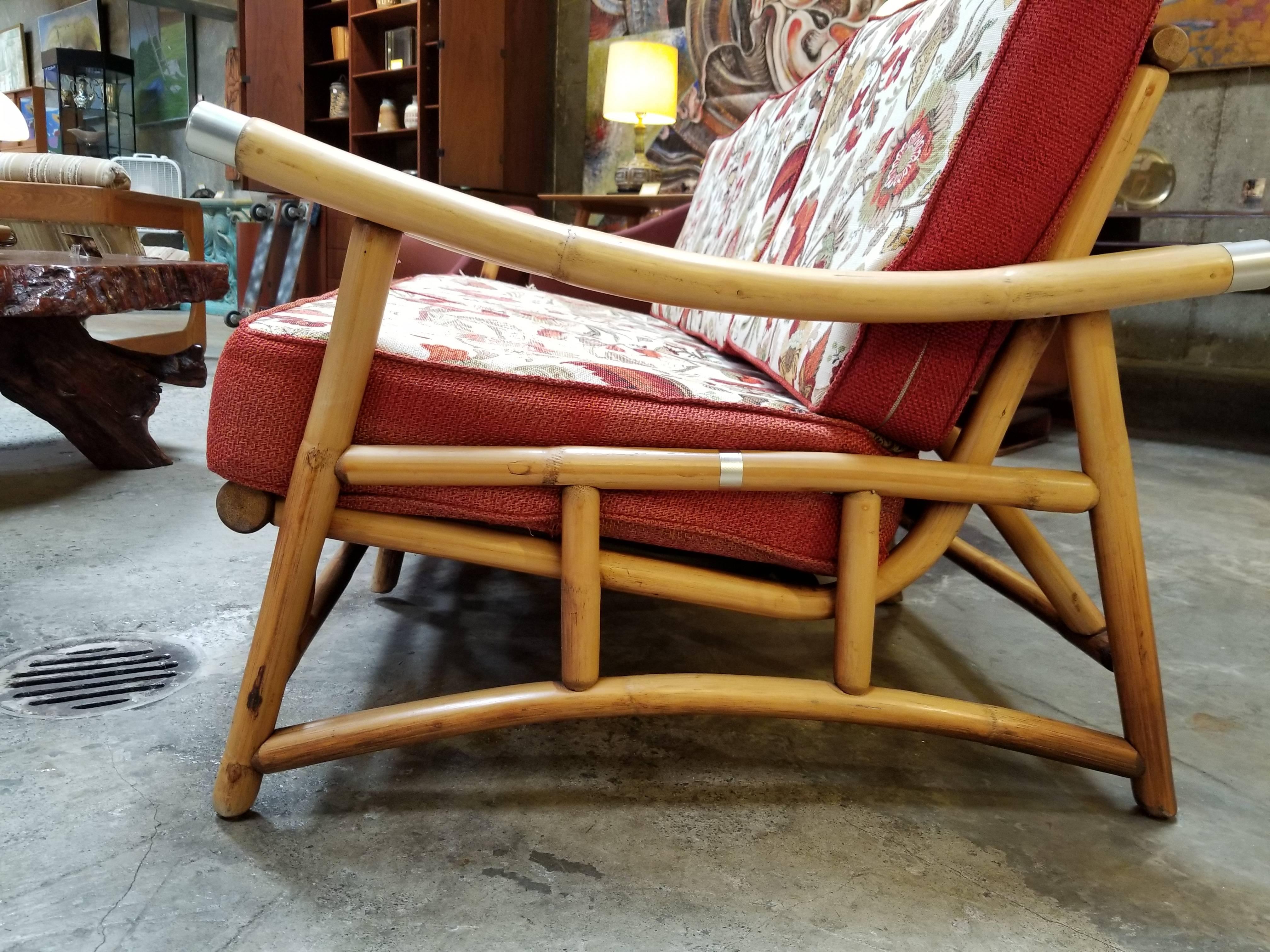 Bamboo Sofa Style of John Wisner In Good Condition In Fulton, CA