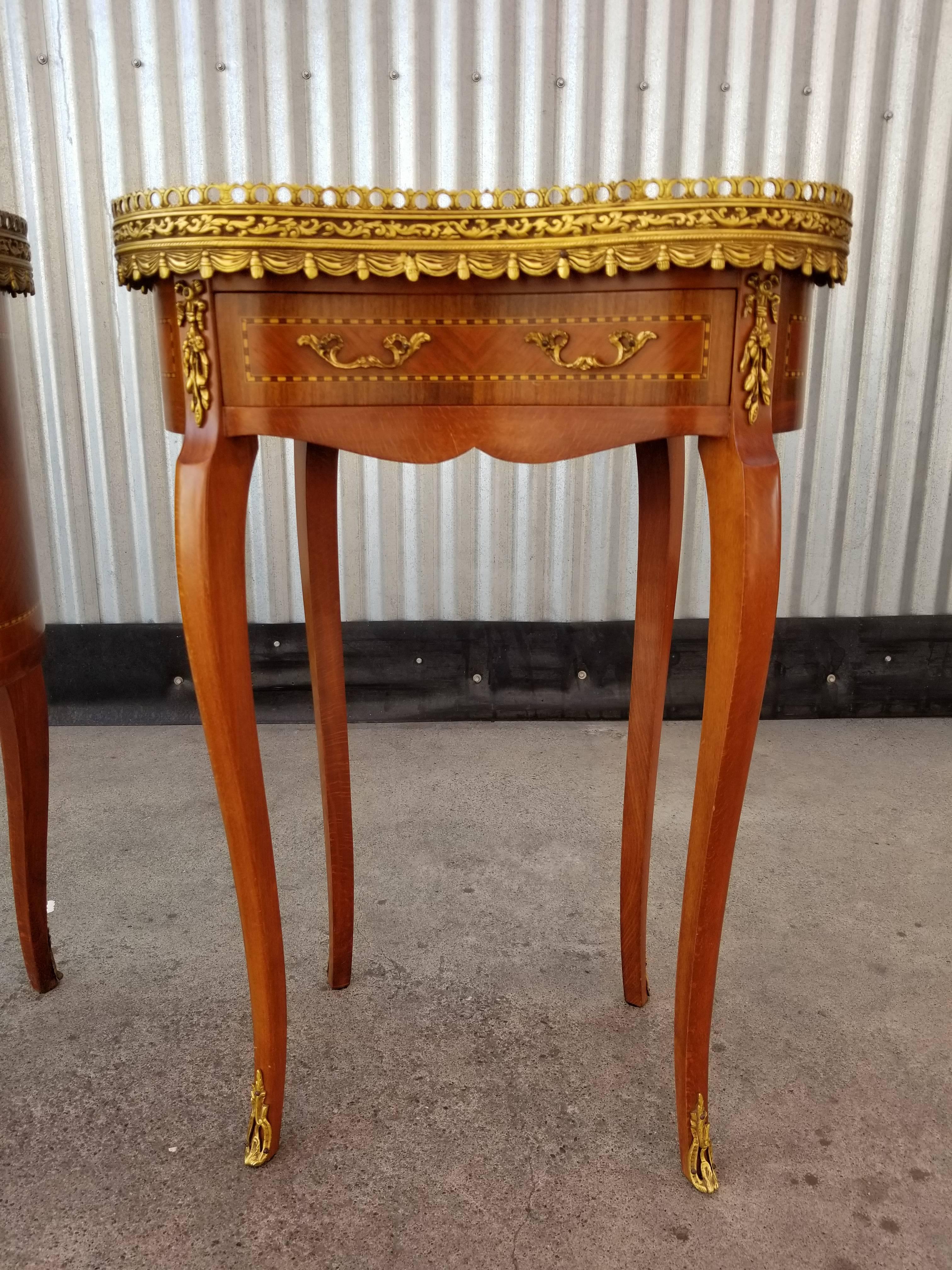 Italian Louis XV Style End Tables or Nightstands