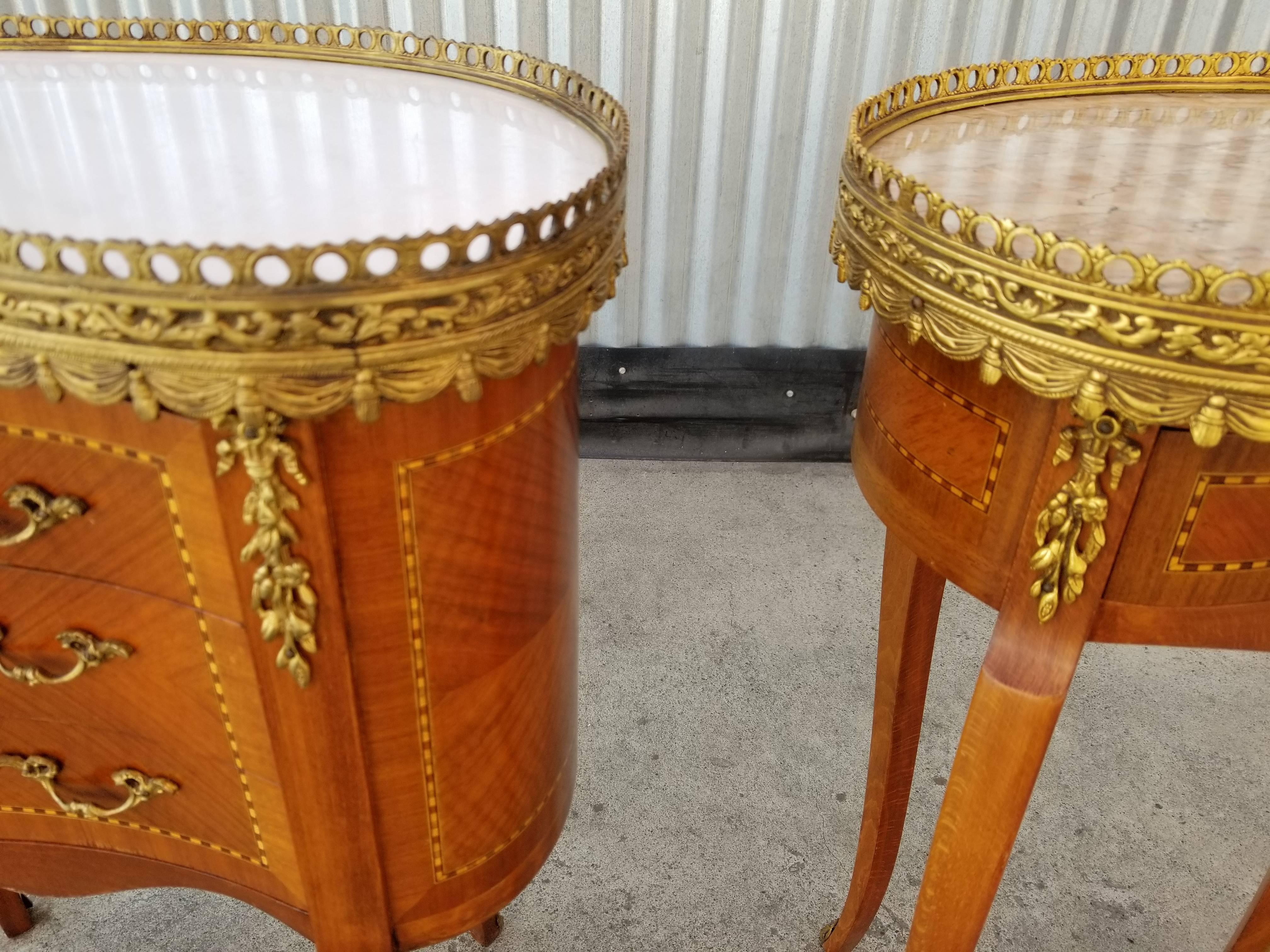 20th Century Louis XV Style End Tables or Nightstands