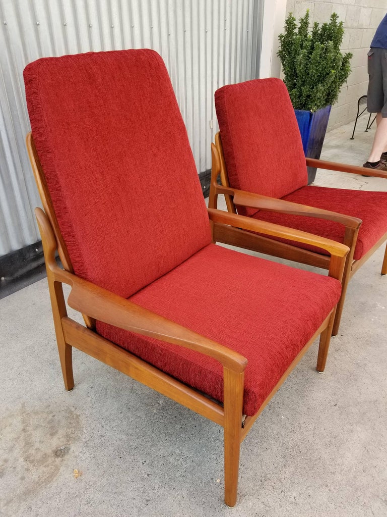 Sculptural Teak Lounge Chairs by Fred Lowen at 1stDibs